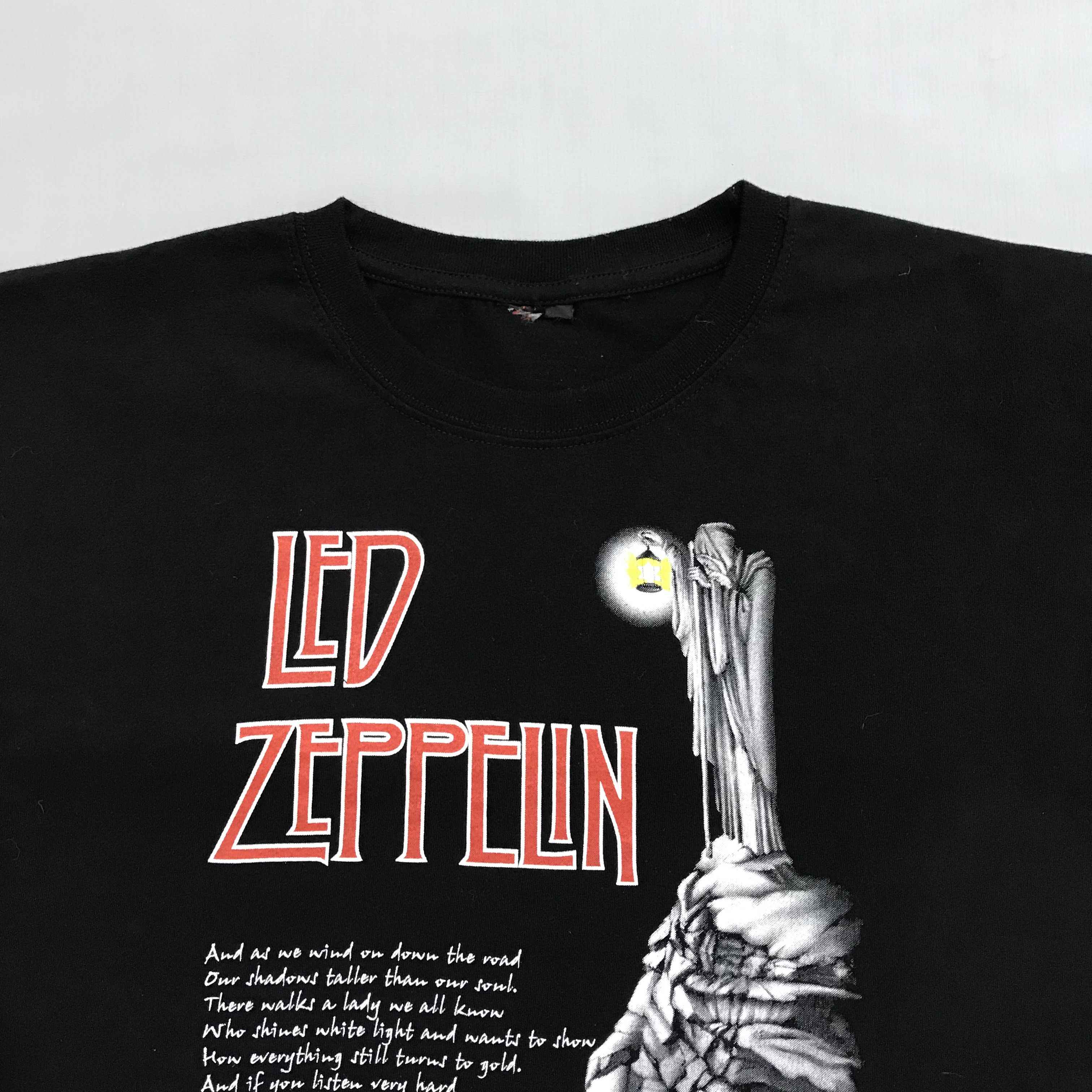 Led Zeppelin LED ZEPPELIN Vintage T-Shirt 90s Band Tee Stairway Zoso Size US L / EU 52-54 / 3 - 3 Thumbnail