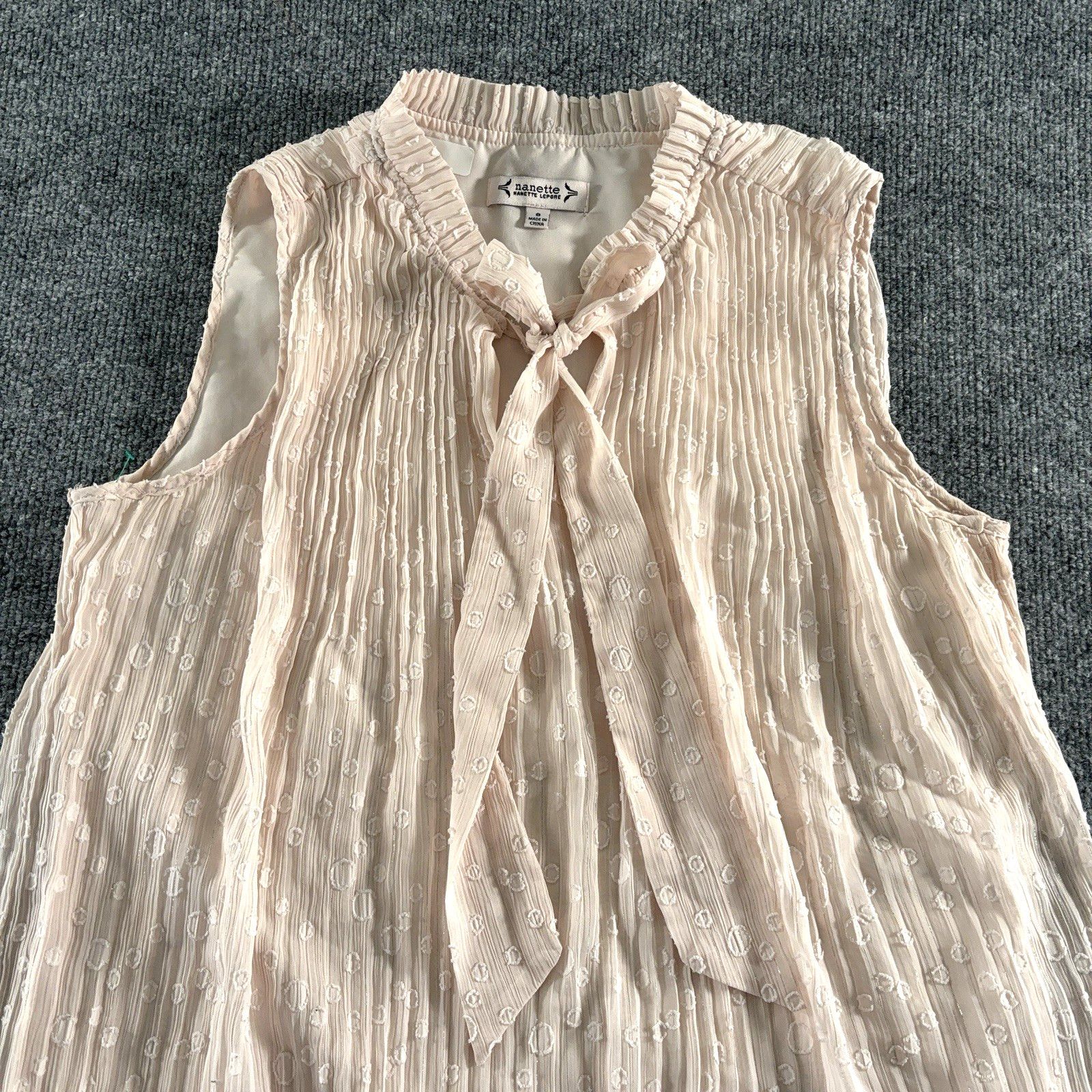 Nanette Lepore Nanette Lepore Blush Chiffon A-Line Dress 8 Tie Neck Size M / US 6-8 / IT 42-44 - 5 Thumbnail