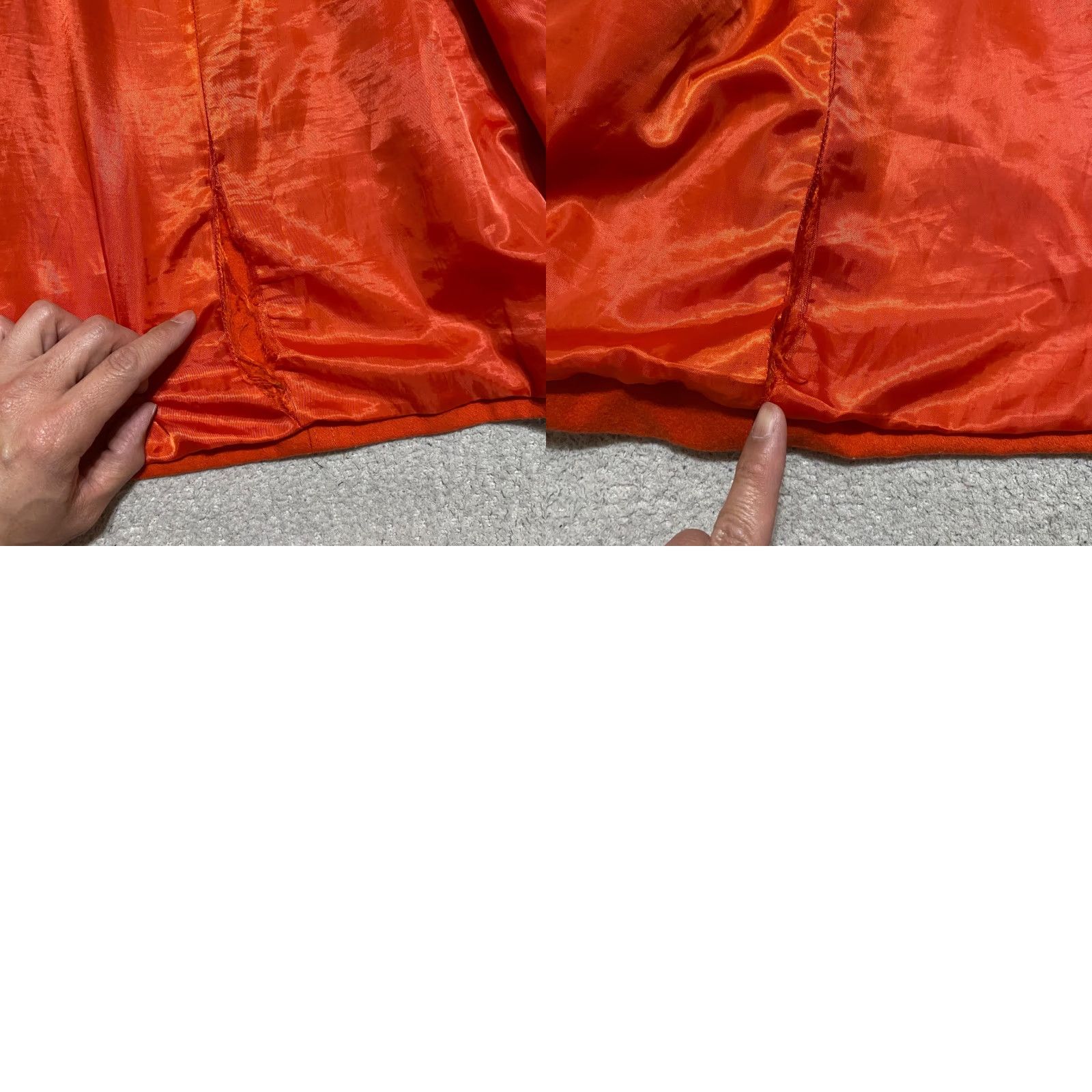 Michael Kors Michael Kors Womens Parka Coat Jacket Orange Wool Blend Full Zip Hooded Size L / US 10 / IT 46 - 9 Thumbnail
