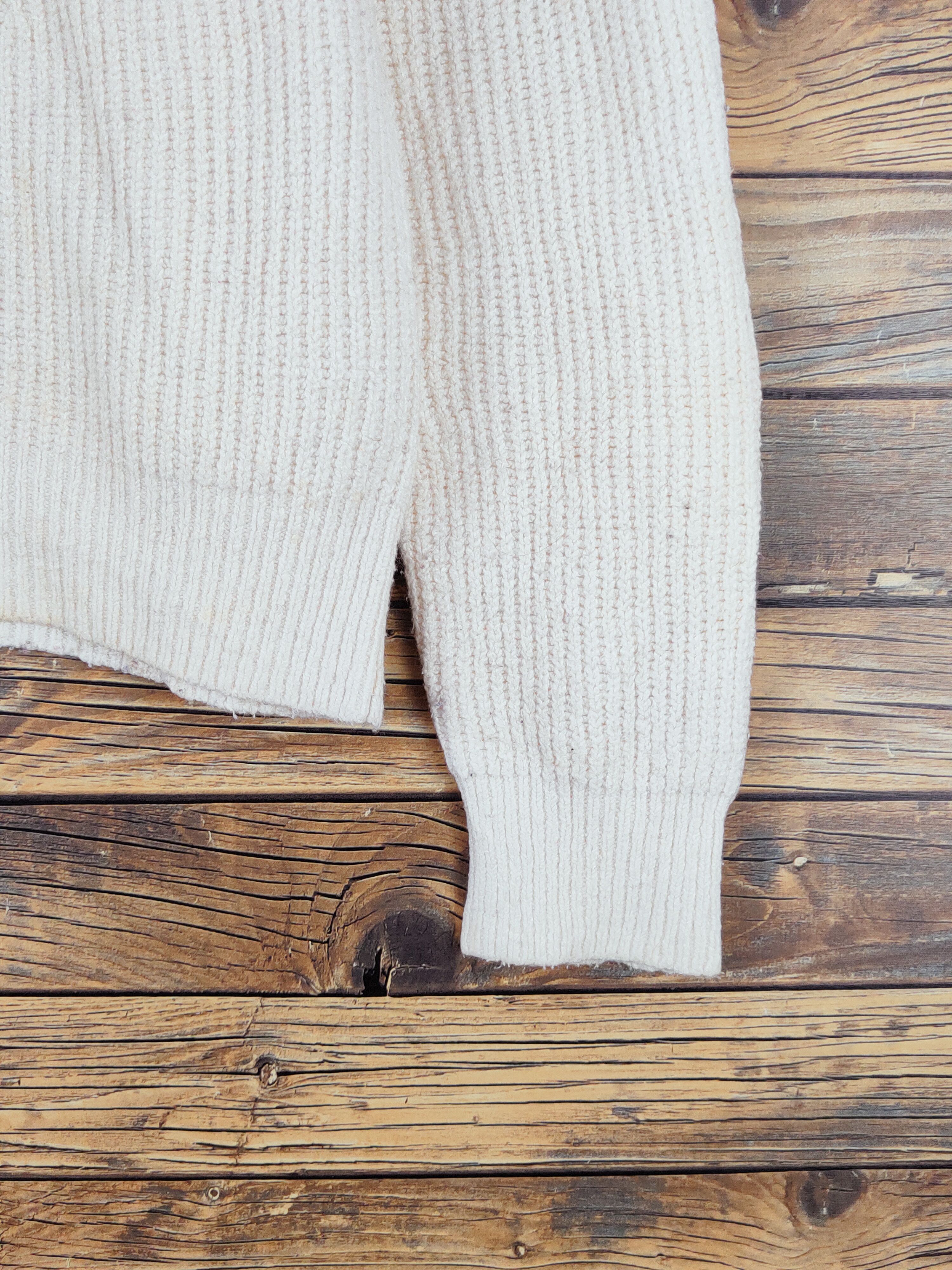 Aran Isles Knitwear × Japanese Brand × Vintage Afternoontea Cream Knitwear Sweatshirts #W987 Size M / US 6-8 / IT 42-44 - 6 Thumbnail