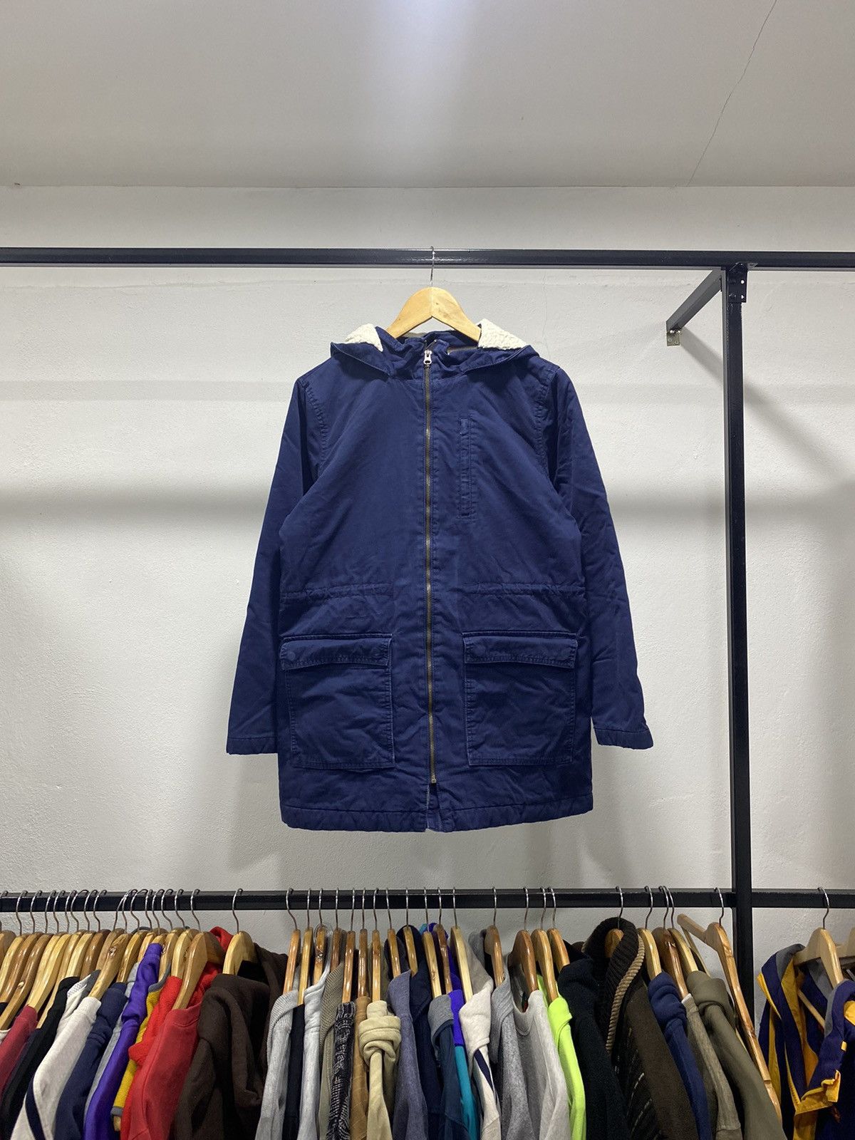 Vintage Vintage Blue Army Parka Hooded Size US M / EU 48-50 / 2 - 8 Thumbnail
