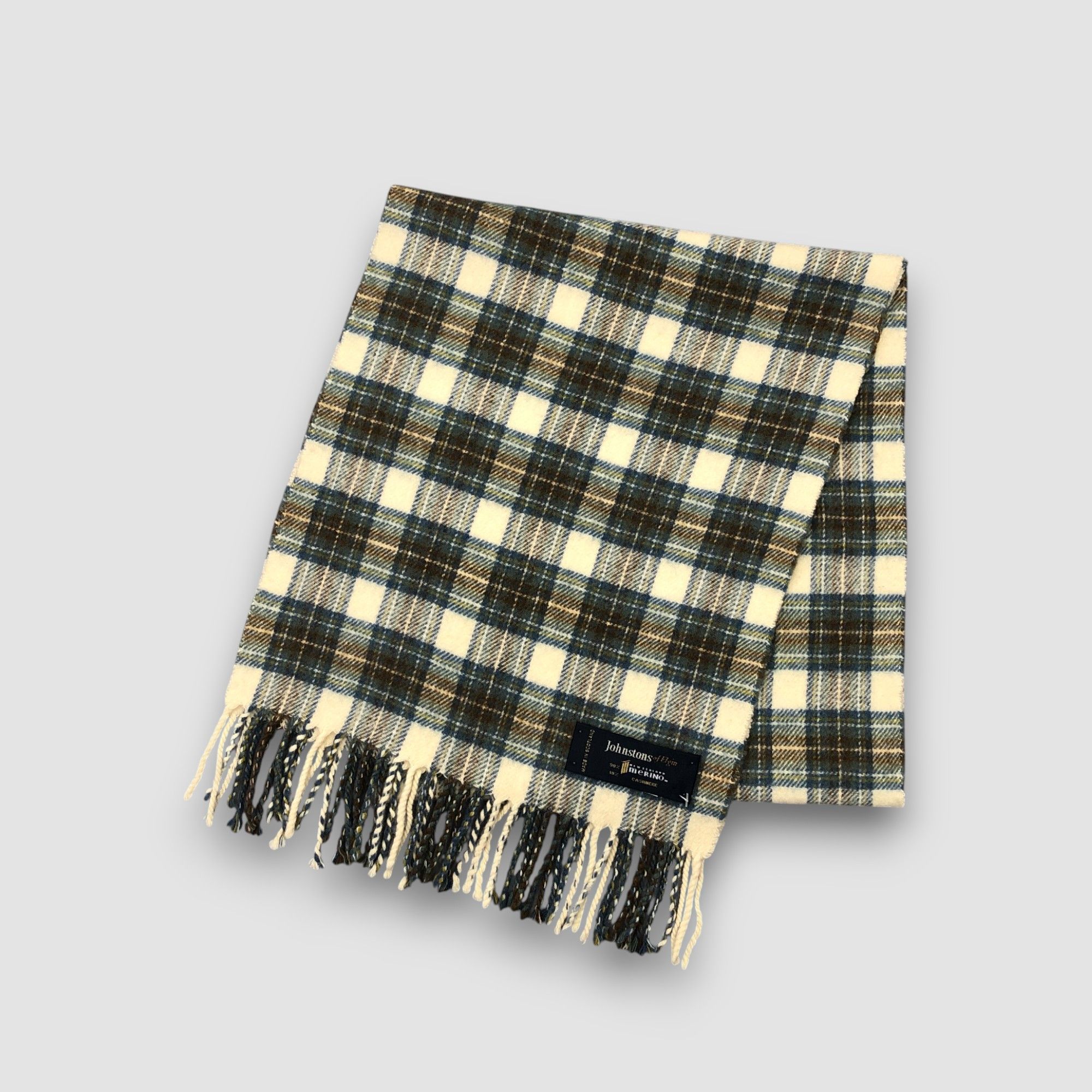 Johnstons Of Elgin Vintage Johnstons of Elgin Scarf Muffler Merino Wool Size ONE SIZE - 3 Thumbnail