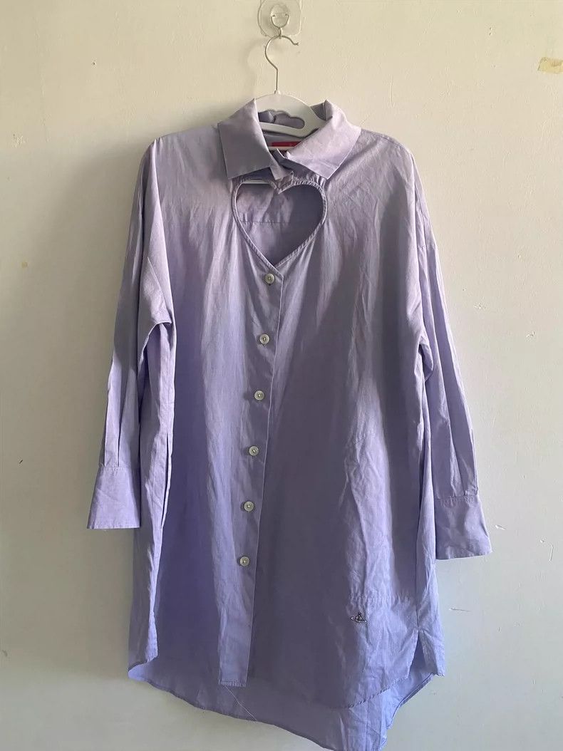 Vivienne Westwood Vivienne Westwood size00 Blue heart shirt dress Size M / US 6-8 / IT 42-44 - 1 Thumbnail