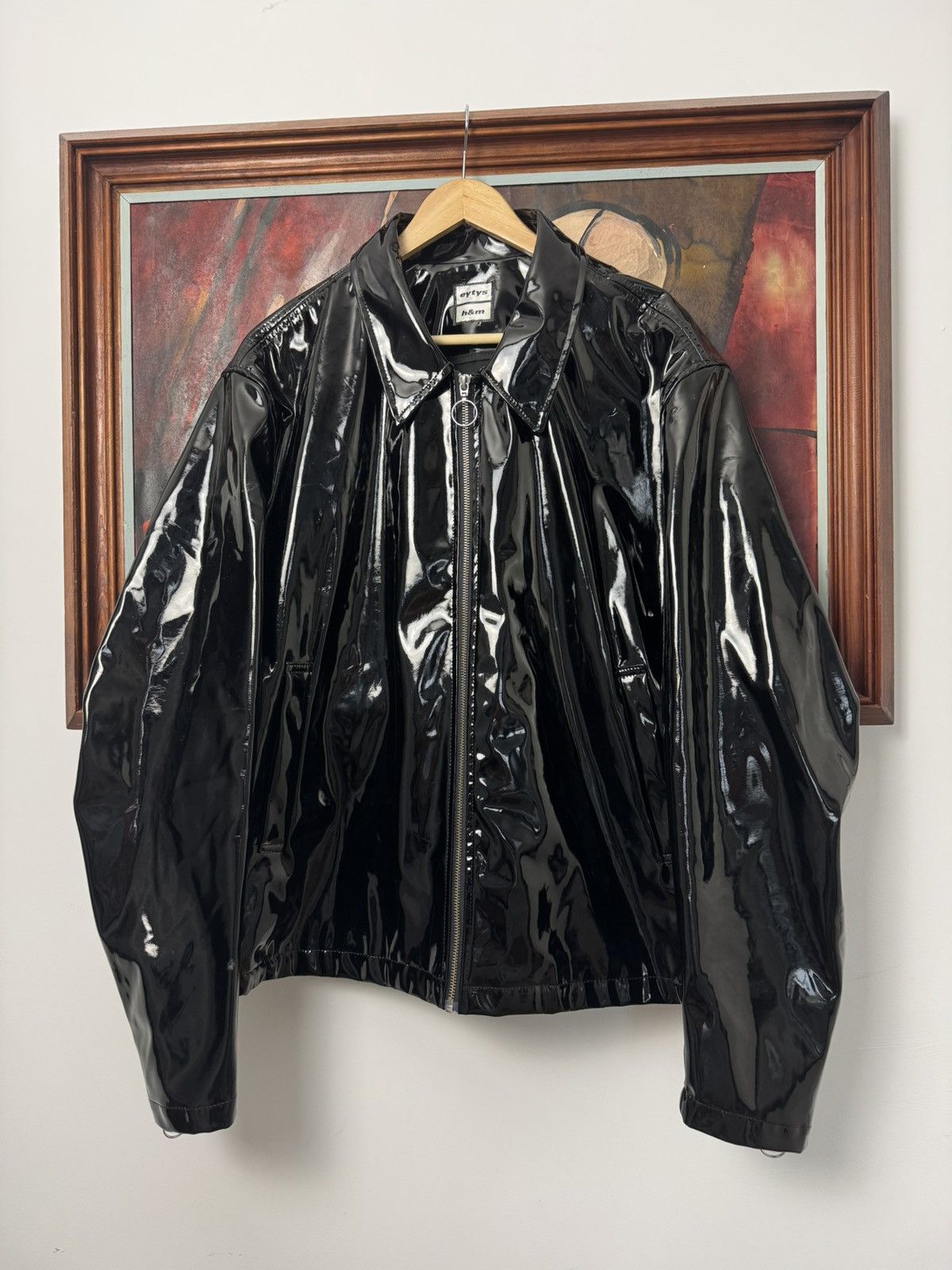 Ultra Rare Eytys Patent Vinyl Avant Garde Designer Jacket