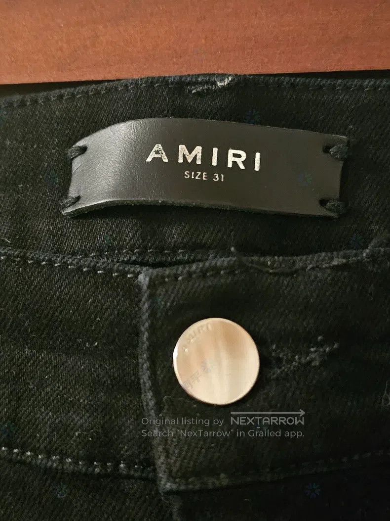 Amiri Amiri Size 31 Black knees destroy jeans Size US 31 - 3 Thumbnail