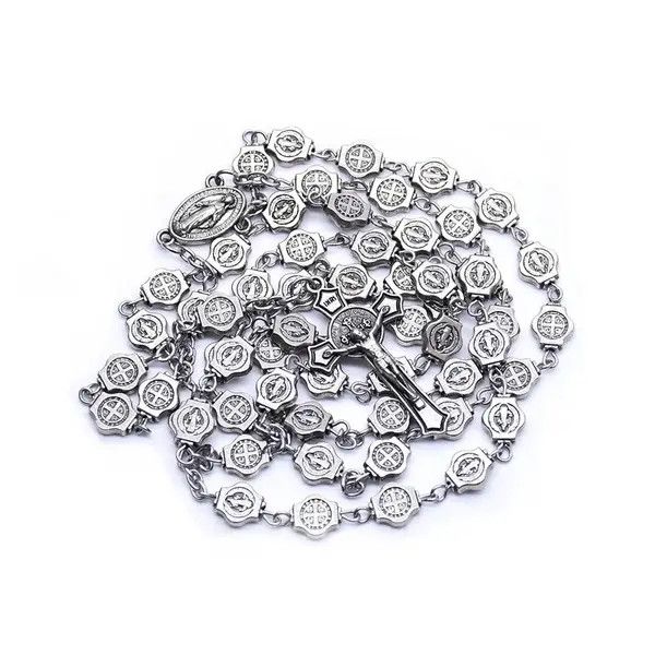 Jewelry Saint Benedict Rosary Necklace Chain Catholic Church Jesus Size ONE SIZE - 4 Thumbnail