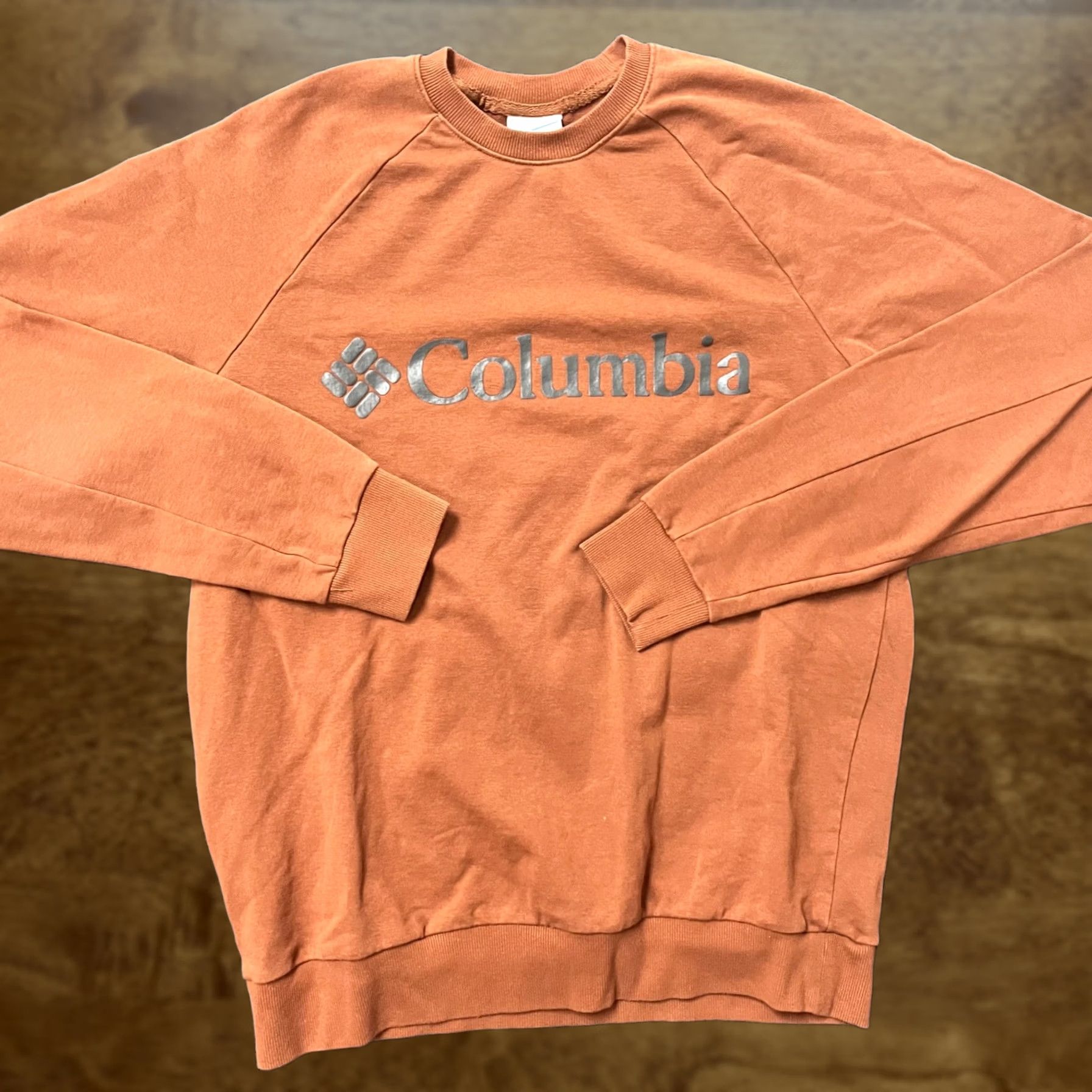 Logo 7 VINTAGE Columbia Sweatshirt Mens Medium Orange Raglan Crewneck Logo Graphic Print Pullover Crew Neck Fleece Cotton Polyester Mens Size US M / EU 48-50 / 2 - 1 Thumbnail