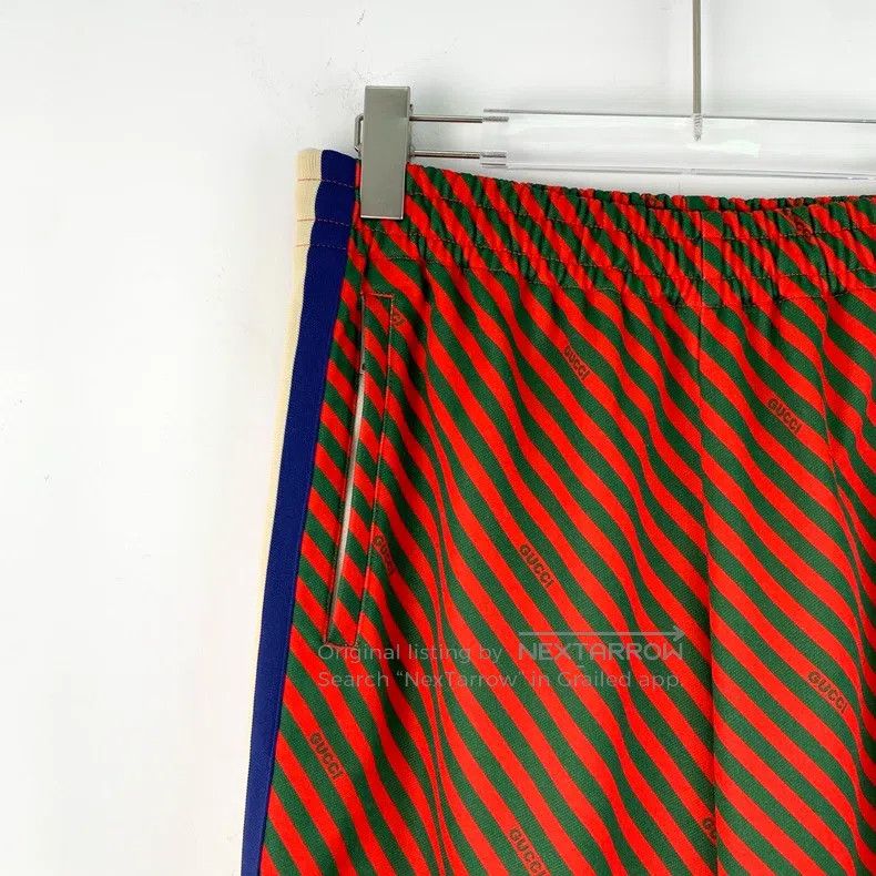 Gucci Gucci SizeXS Colour-blocked striped cotton casual trousers Size 42" / US 20 - 3 Thumbnail