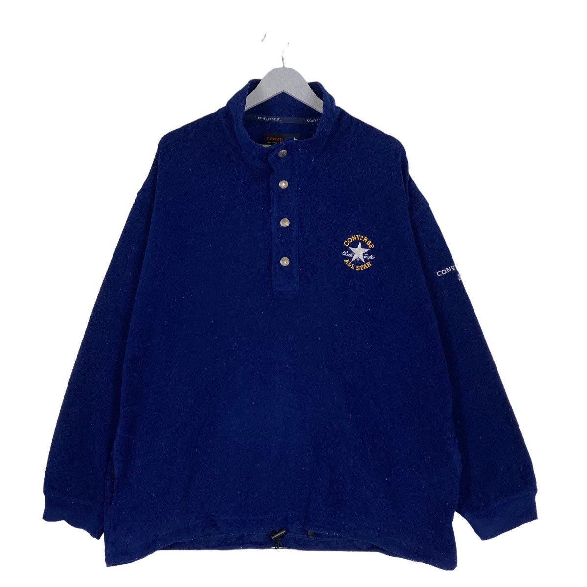 Converse × Vintage Vintage 90s Converse Small Logo Button Ups Fleece Size US XL / EU 56 / 4 - 1 Thumbnail
