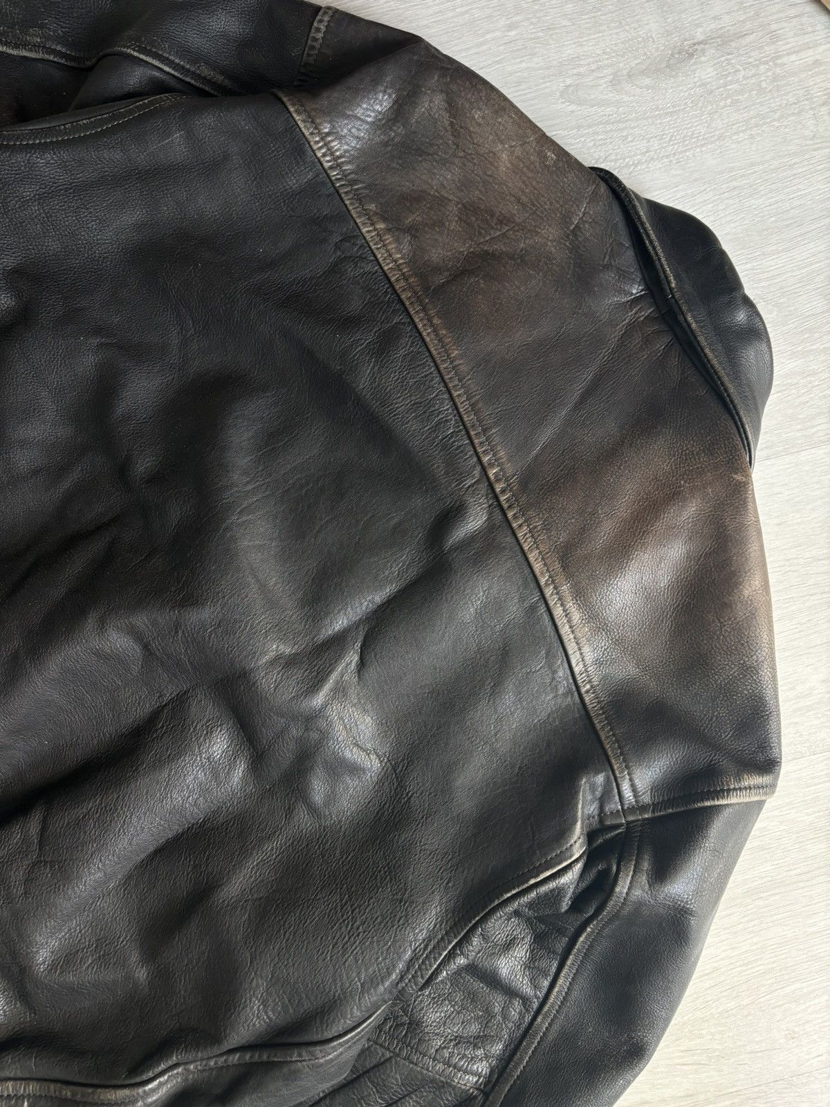 Hummel Vintage Hummel Leather bomber Jacket Size US L / EU 52-54 / 3 - 6 Thumbnail
