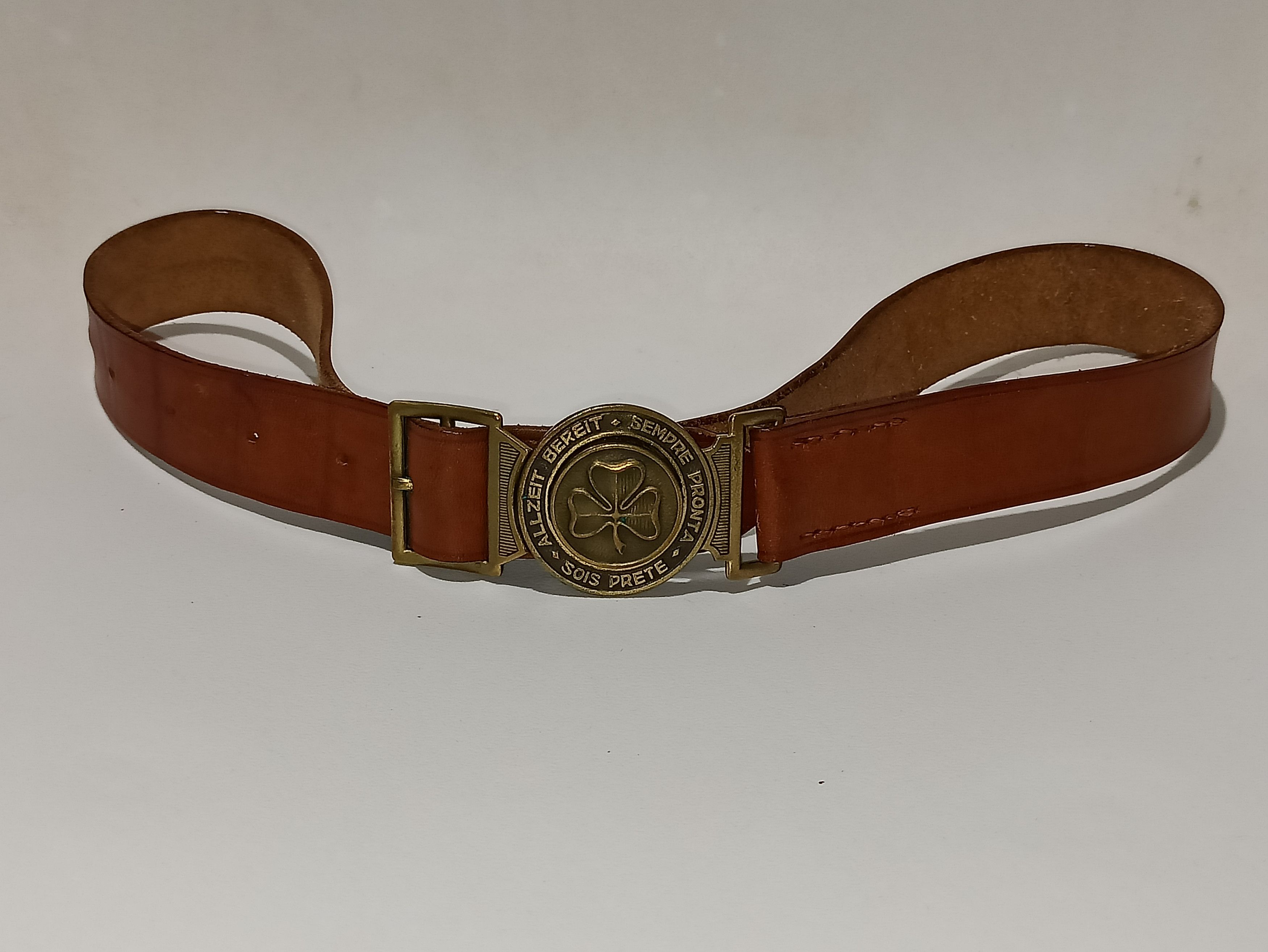 Vintage Boy Scouts Leather Vintage Belt and Buckle Size ONE SIZE - 2 Thumbnail