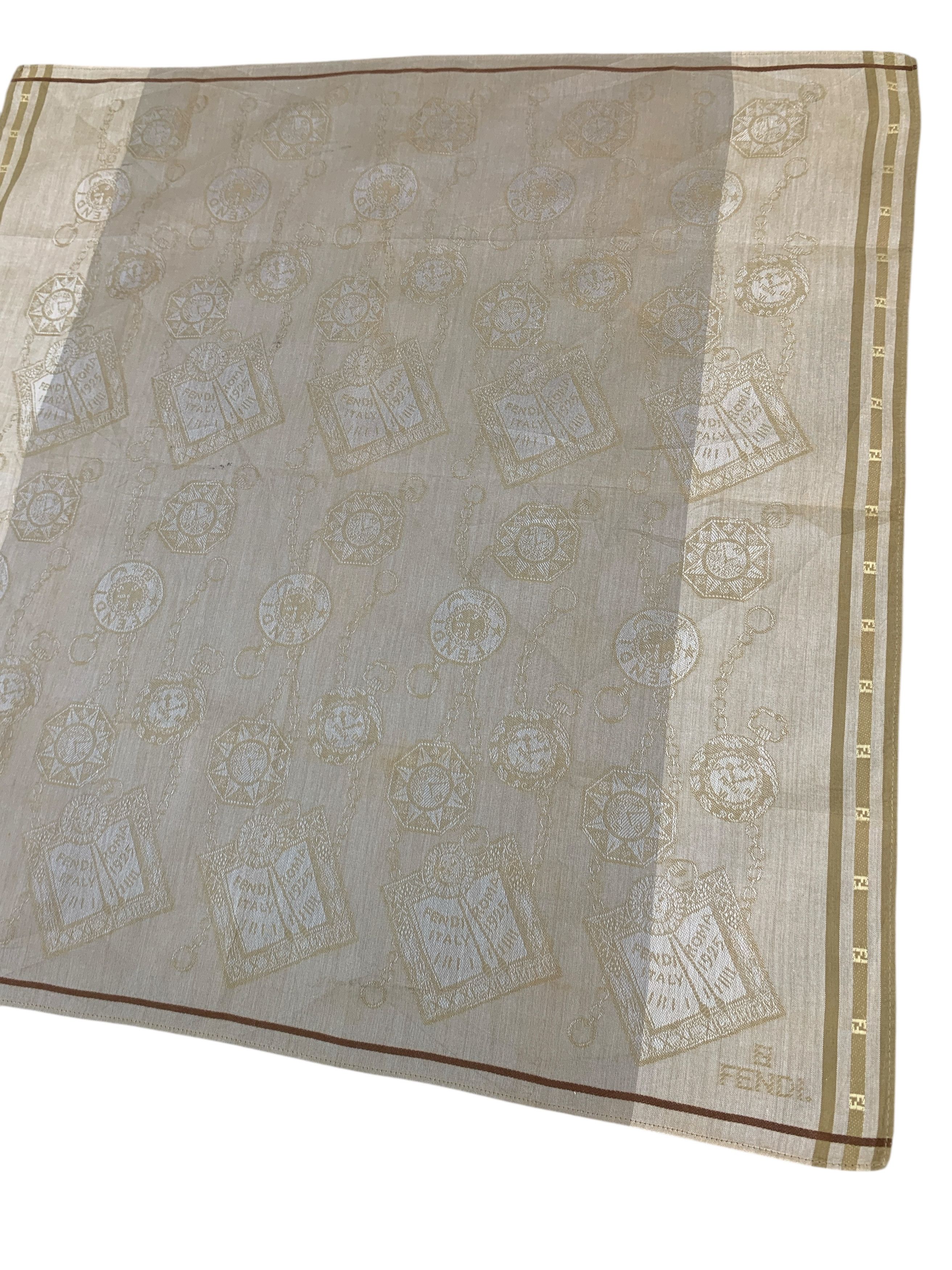 Fendi × Vintage Vintage Fendi Neckerchief/Handkerchief - HKA919 Size ONE SIZE - 3 Thumbnail