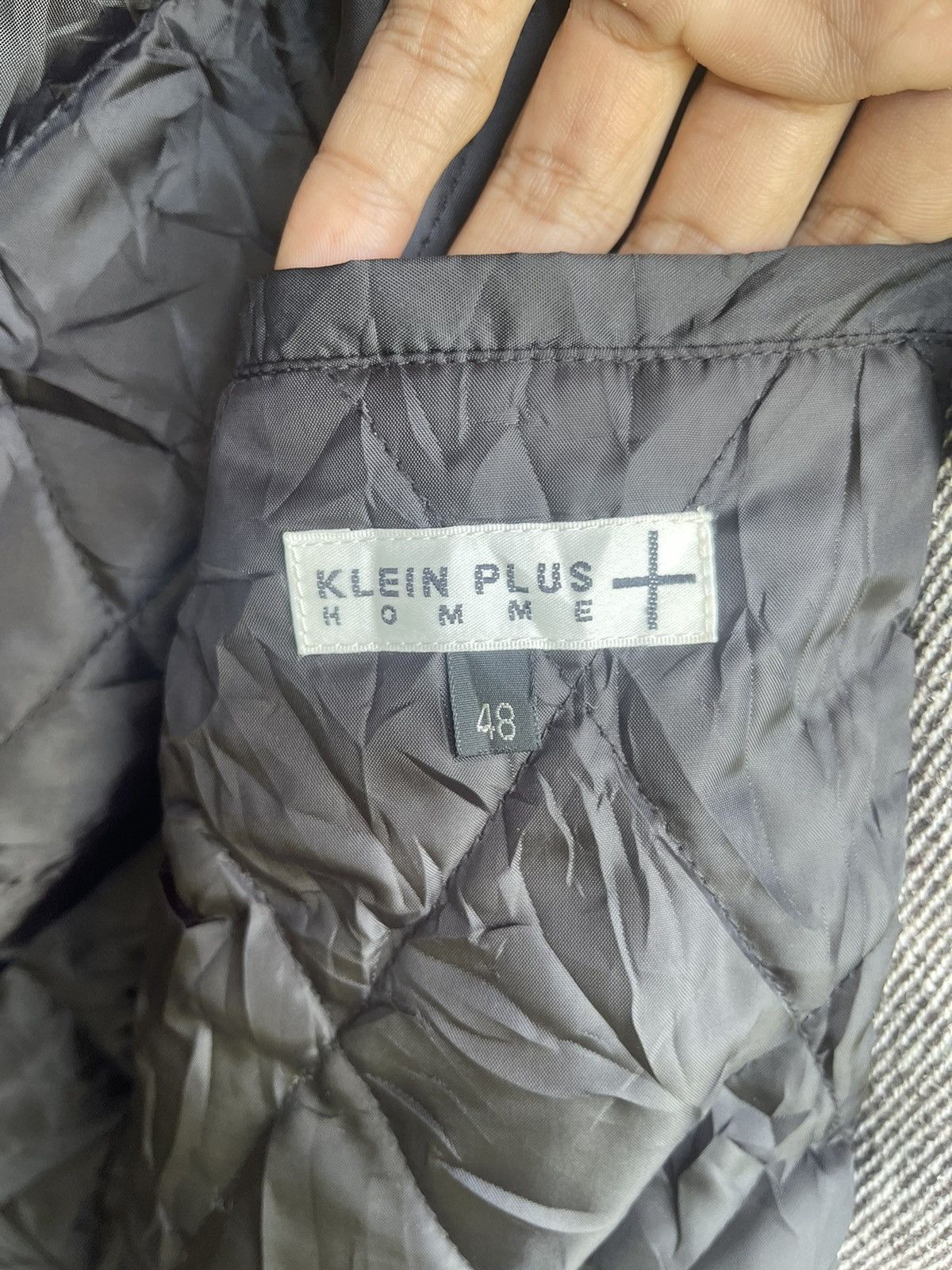 Michel Klein Klein Plus Homme Wool Peacoat - Herringbone Grey - Size 48 Size US M / EU 48-50 / 2 - 18 Thumbnail