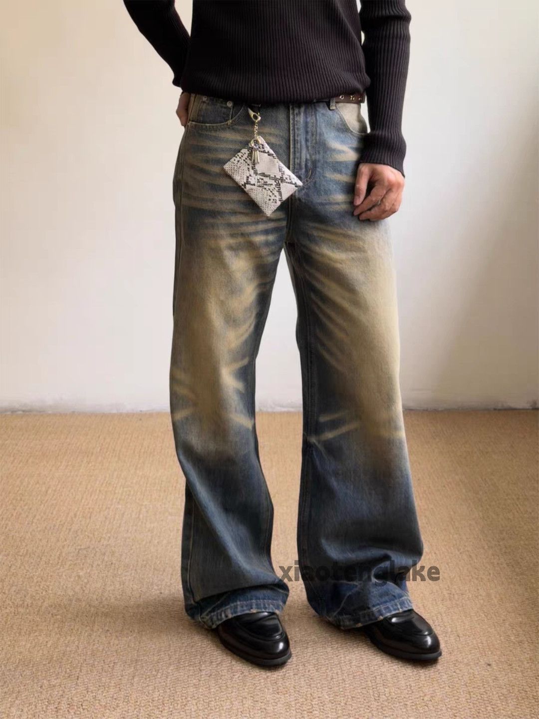Jean Xz vintage wide Leg loose baggy flared yuppie jeans Size US 33 - 7 Thumbnail