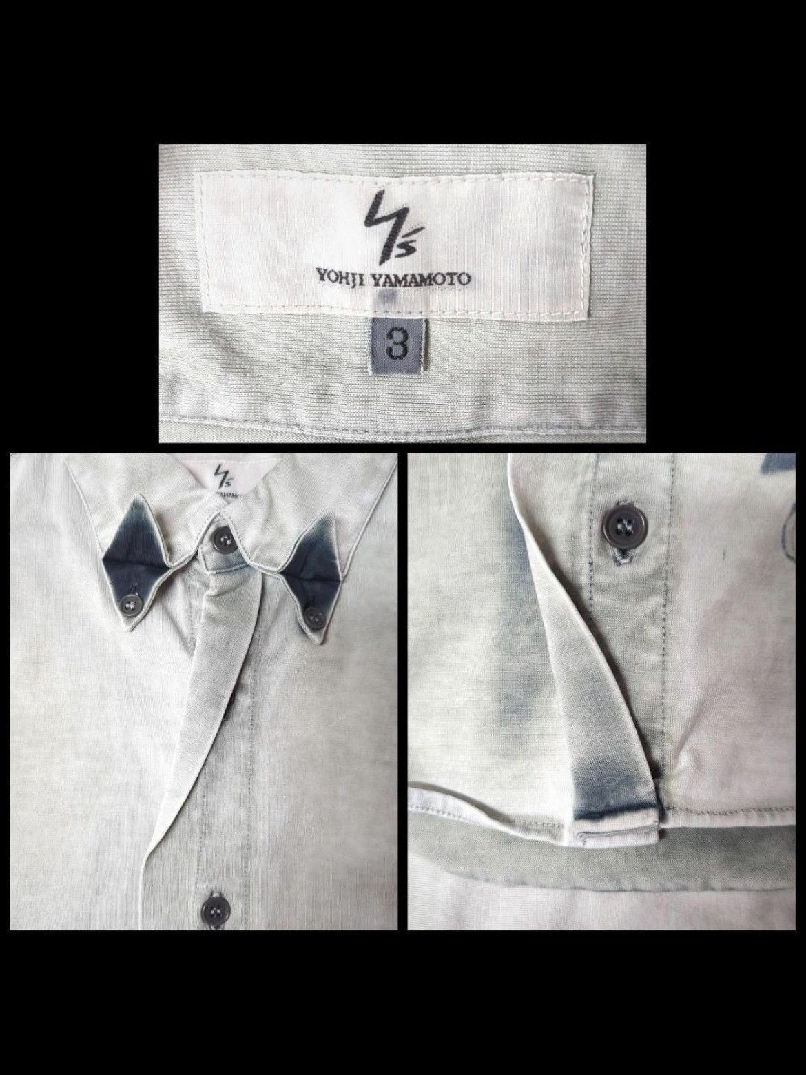 Yohji Yamamoto Yohji Yamamoto Y’s 90s ink flower print shirt Size US L / EU 52-54 / 3 - 4 Thumbnail