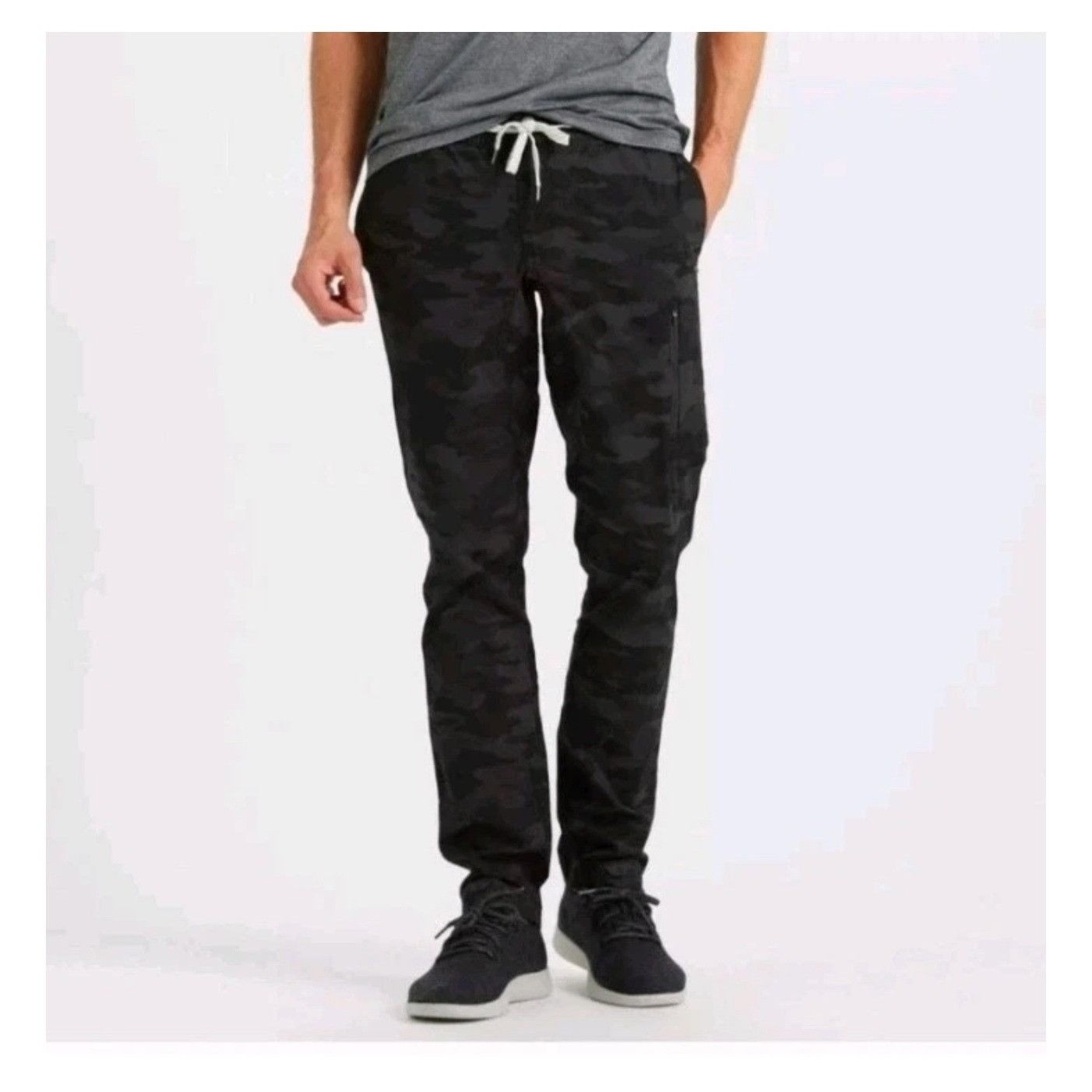 Vuori Vuori Pants Men's Large Ripstop Organic Cotton Black Gray Ca Size US 32 / EU 48 - 1 Thumbnail