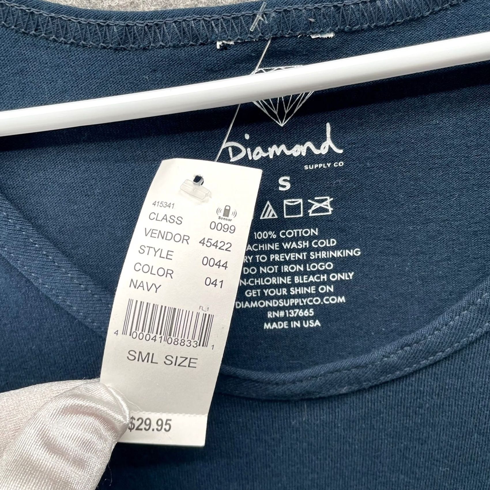 Diamond Supply Co. NWT Diamond Supply Co Clarity Tank Top Mens S Navy Graphic Print Teal Cotton Size US S / EU 44-46 / 1 - 5 Thumbnail