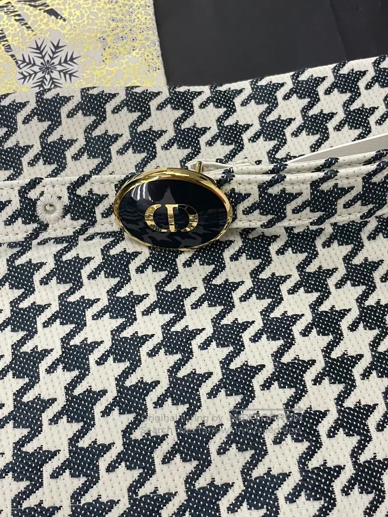 Dior Dior Blue and white checkered skirt Size 42" / US 20 - 2 Thumbnail
