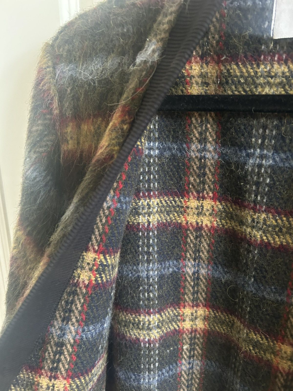 Corridor Corridor Fuzzy Plaid Wool Cardigan Size US S / EU 44-46 / 1 - 4 Thumbnail