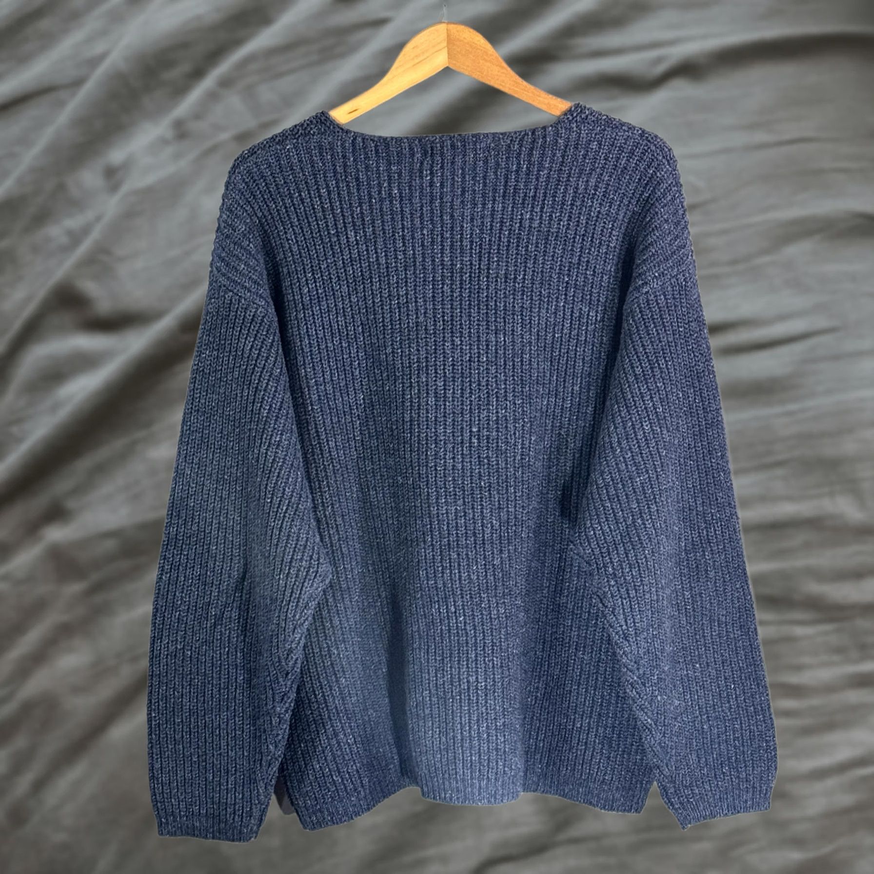 Banana Republic VINTAGE Banana Republic Sweater Mens XL Wool Rib Knit Pullover Classic Crewneck Casual Blue Size US XL / EU 56 / 4 - 1 Thumbnail