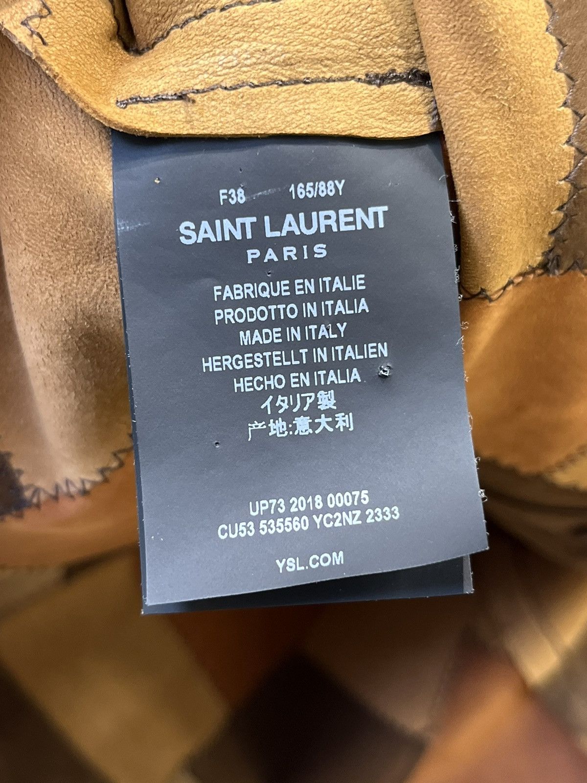Saint Laurent Paris Saint Laurent Paris Quilted Patchwork Leather Shirt Jacket Size US S / EU 44-46 / 1 - 7 Thumbnail