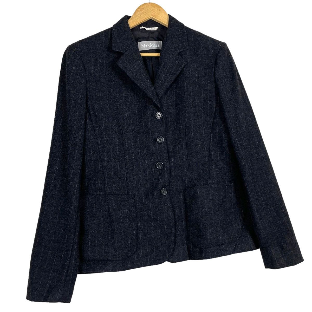 Designer × Max Mara 💥MAX MARA LINEN BUTTON JACKET Size M / US 6-8 / IT 42-44 - 3 Thumbnail