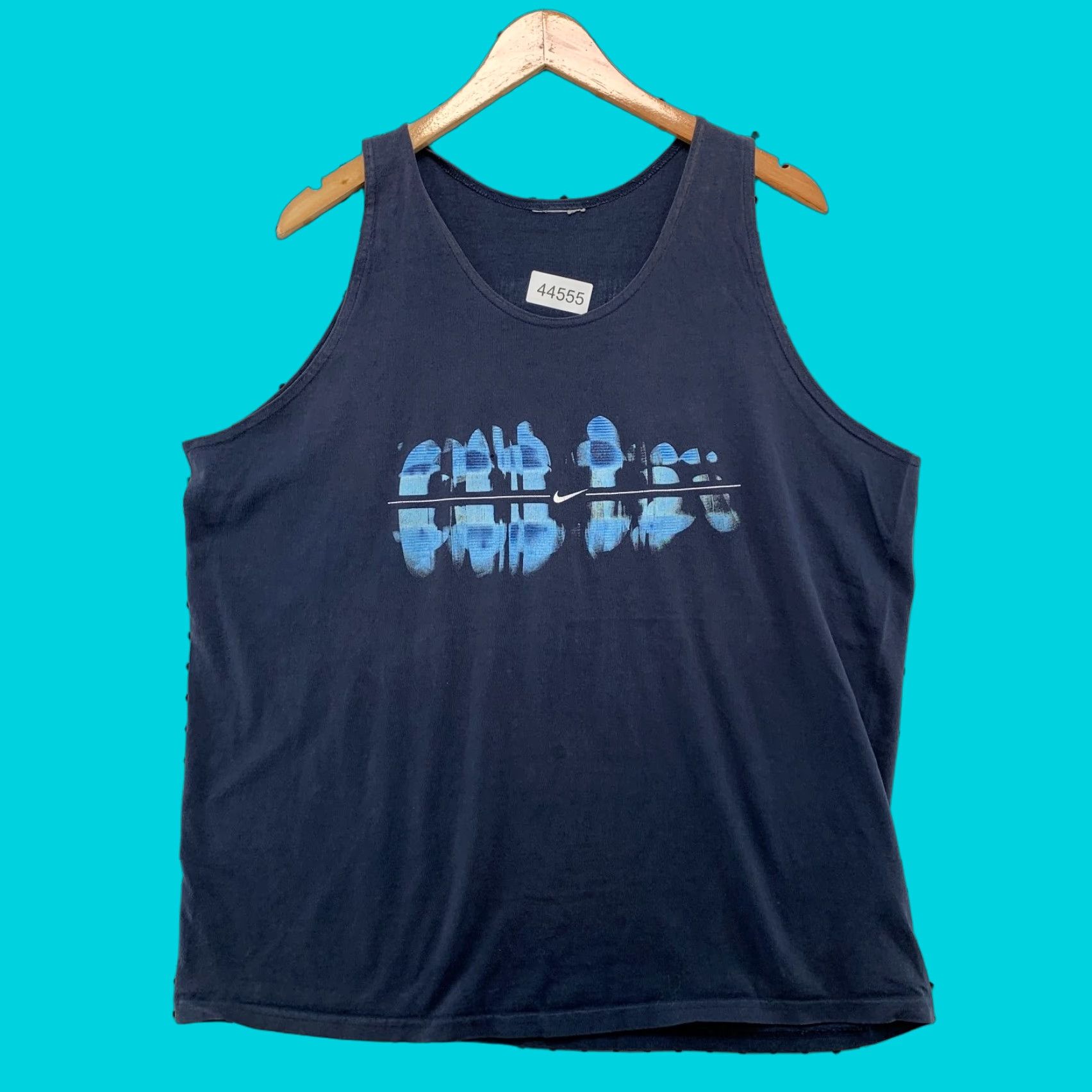Nike VINTAGE Nike Center SwooshShirt Mens XL Tank Blue Surf Skate Sleeveless Shirt Mens XL Blue Nike Center Swoosh Sh Size US XL / EU 56 / 4 - 1 Thumbnail