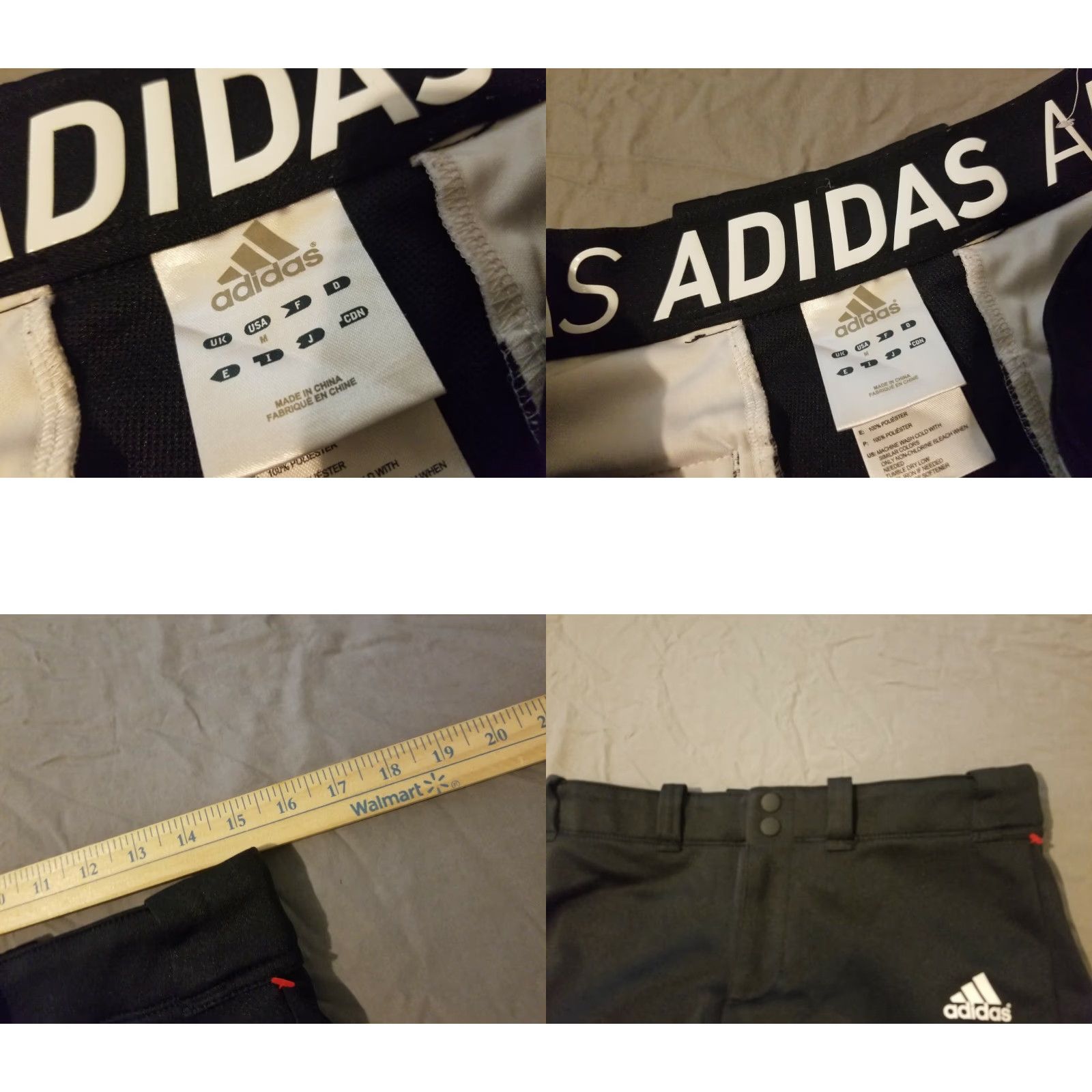 Adidas adidas Mens Pants M Athletic Black Regular Sweatpants Gym Workout Size M Size US 31 - 8 Thumbnail
