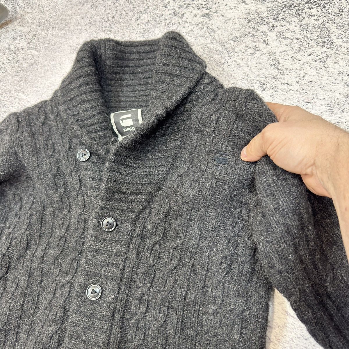 G-Star RAW Mens Wool Higging Cardigan Knit S size