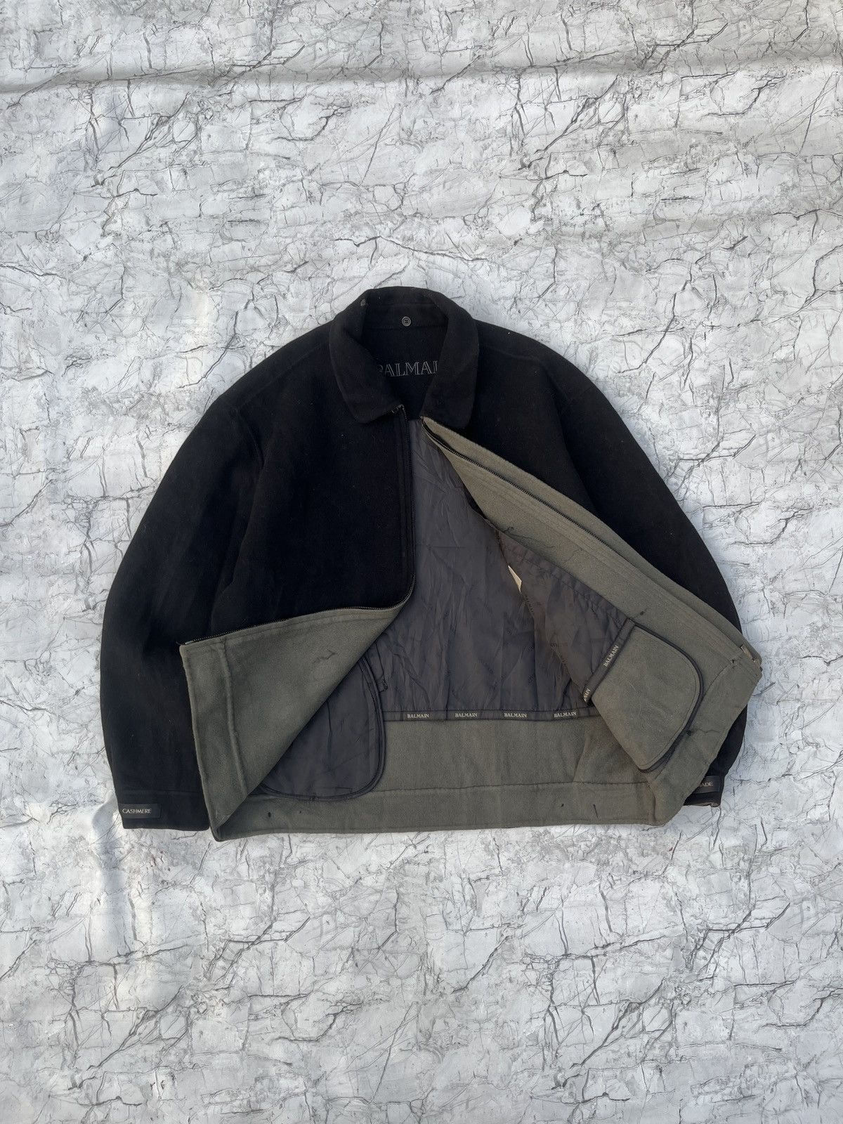 Balmain Vintage Archived Balmain Handmade Cashmere Wool Coat Size US XL / EU 56 / 4 - 2 Thumbnail