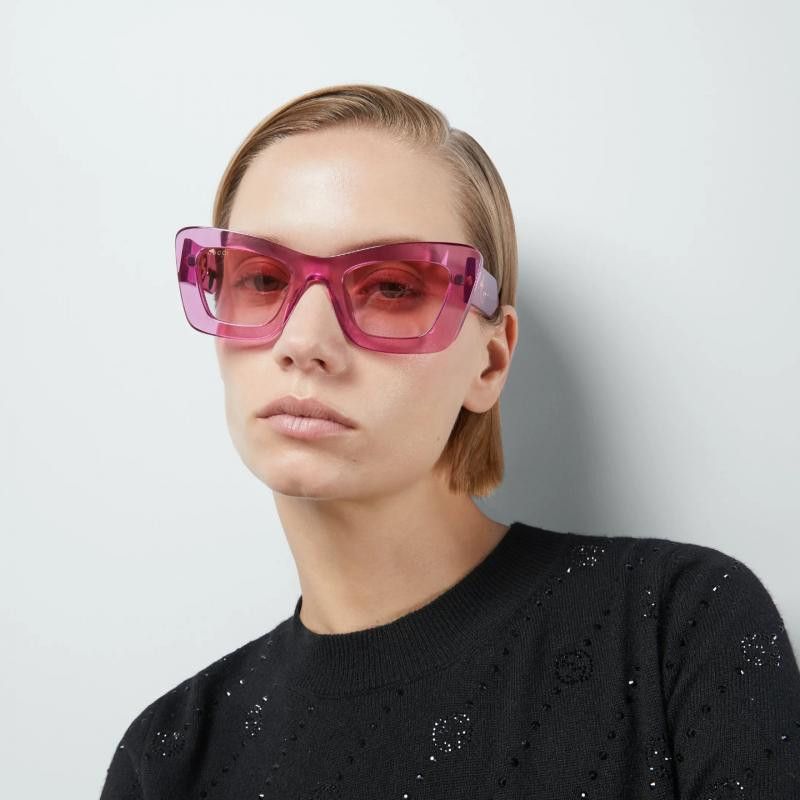Gucci Gucci GG1552S 003 Women Sunglasses Magenta Frame Size ONE SIZE - 8 Thumbnail