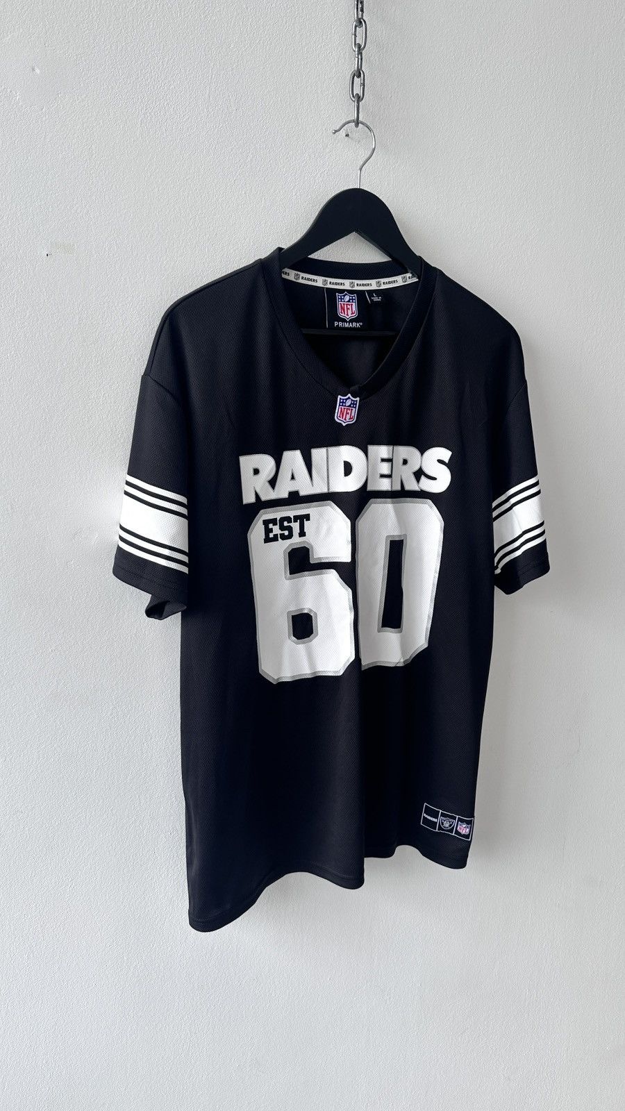 Primark Las Vegas Raiders NFL Primark V-Neck Jersey Shirt Gorpcore Size US L / EU 52-54 / 3 - 2 Thumbnail