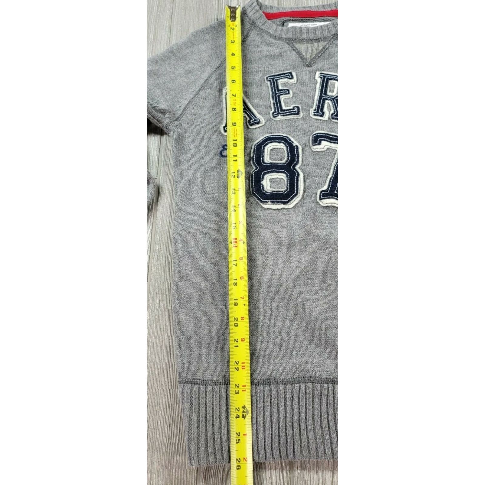 Vintage Aéropostale Gray Solid Crew Neck Long Sleeve Knit Sweater Sz S Aero Est 87 Size US S / EU 44-46 / 1 - 7 Thumbnail