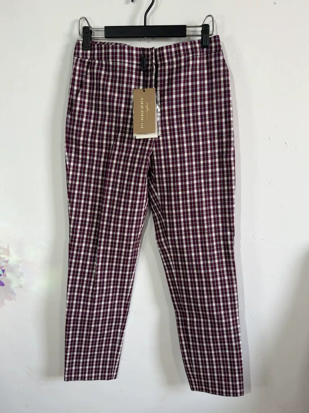 burberry women's plaid casual pants us6