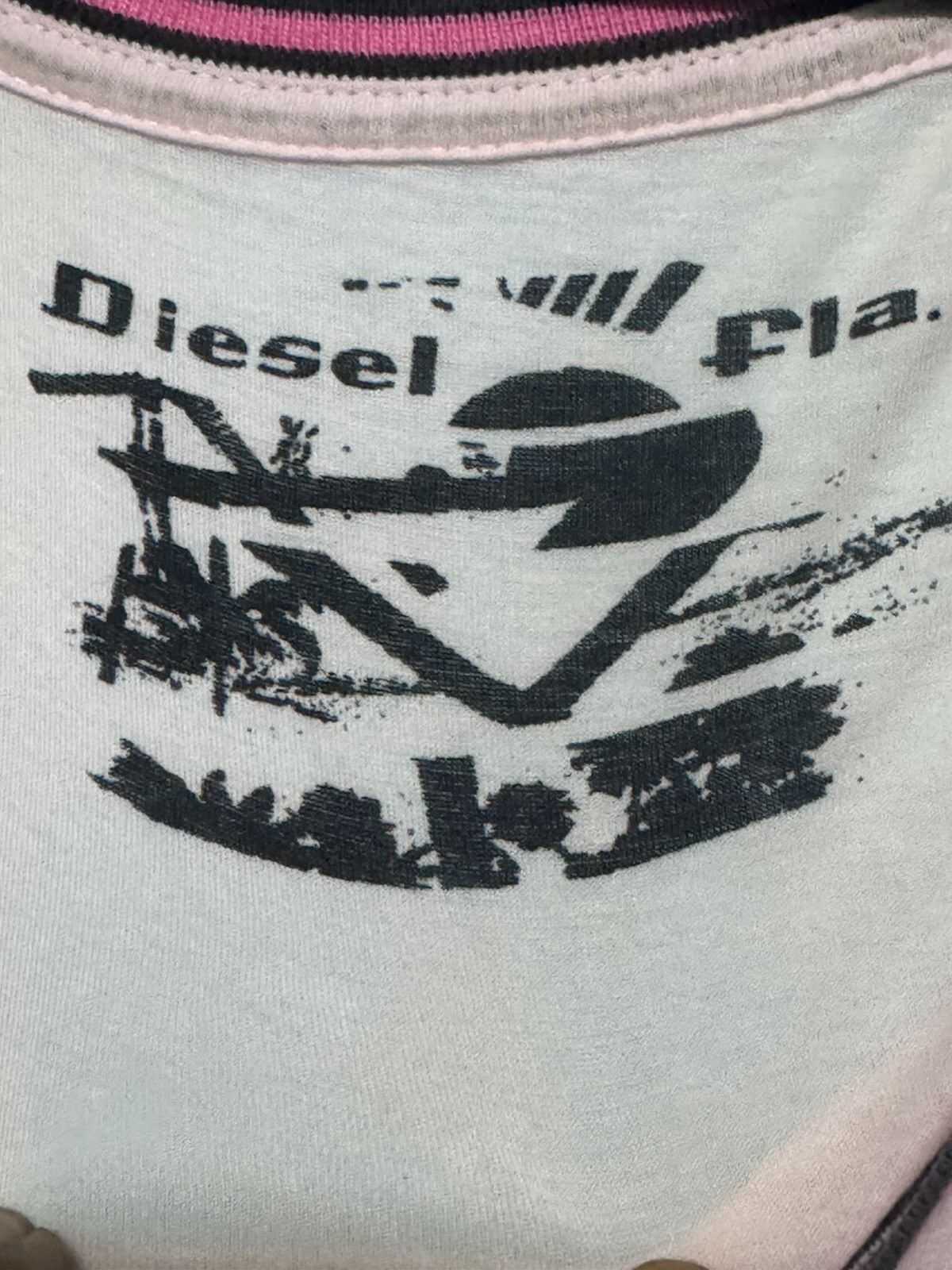 Diesel 💥 DIESEL PLAIN SLEEVE LESS JAPANESE PUNK DESIGN Size US XL / EU 56 / 4 - 6 Thumbnail