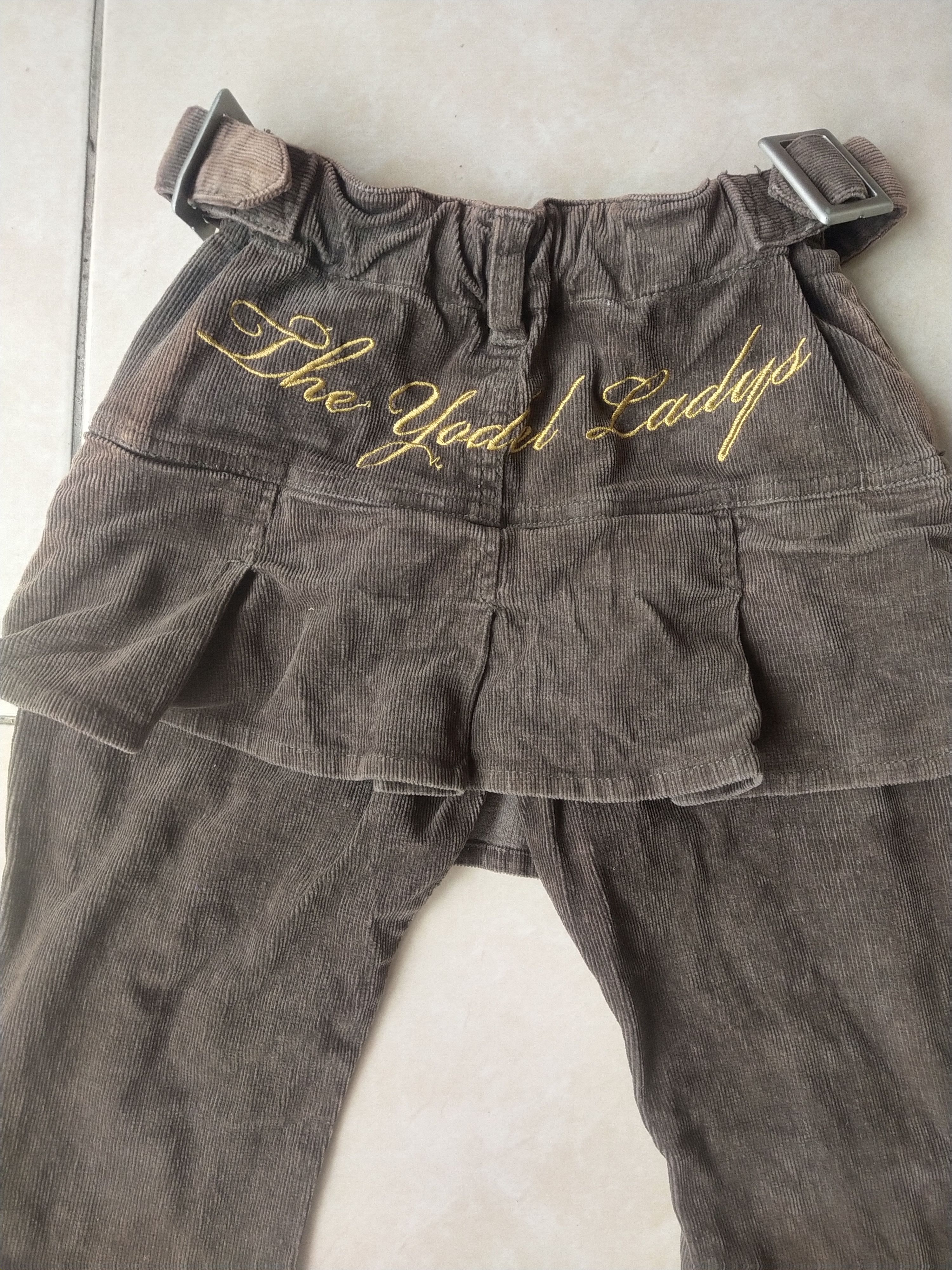 Hysteric Glamour Tender Heart Skirted Corduroy Flare Pants Y2K Half Sun Faded Size 26" / US 2 / IT 38 - 2 Thumbnail