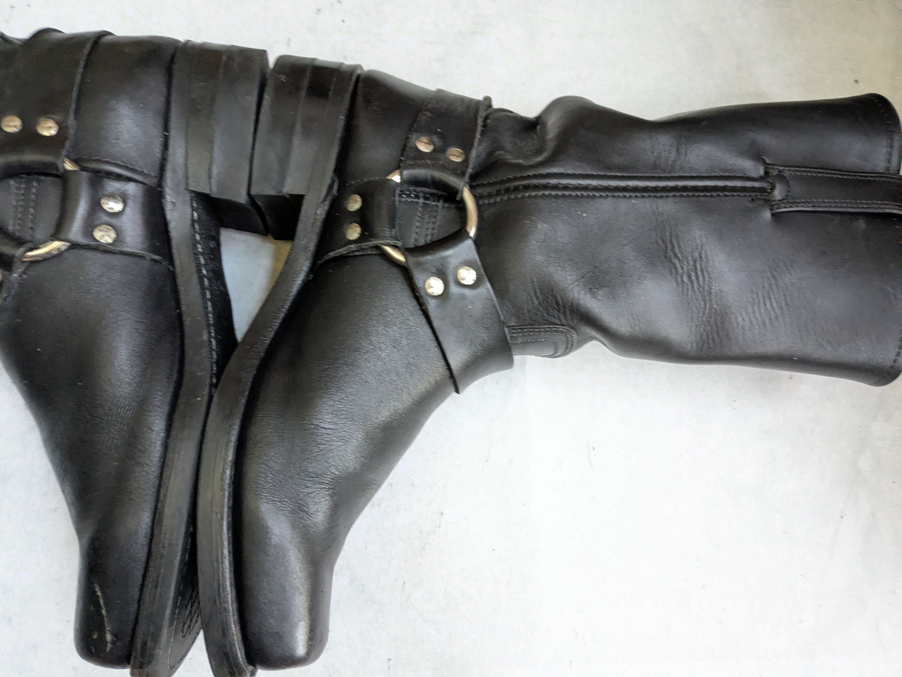 Frye Frye Harness Boots Black Leather 10.5 M Leather Buckle Size US 10.5 / EU 43-44 - 14 Thumbnail