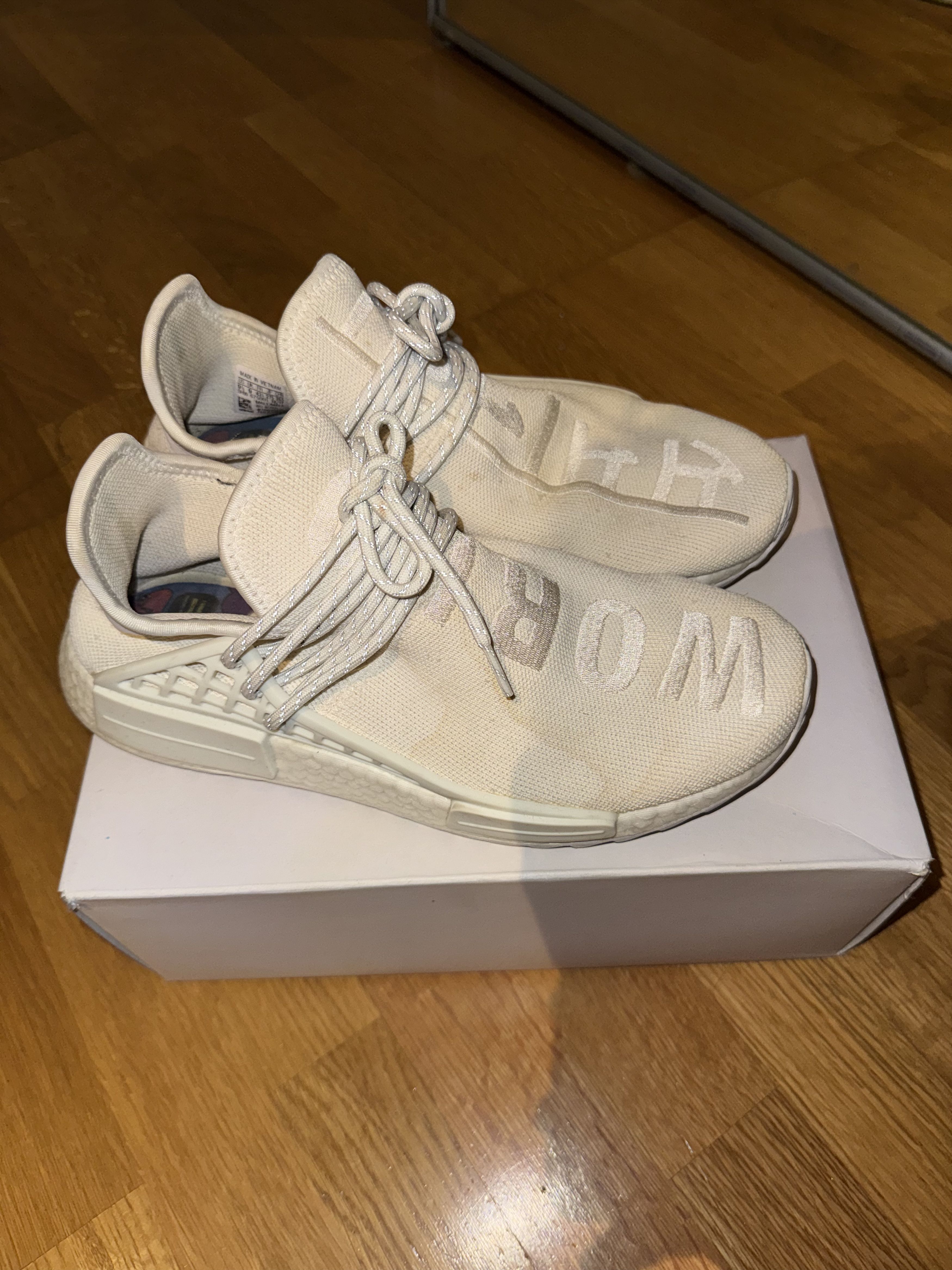 Adidas × Human Made Pharrell x adidas NMD Human Race Blank Canvas Size US 9.5 / EU 42-43 - 4 Thumbnail