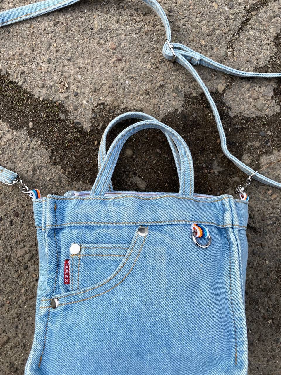 Japanese Brand Jeans faded mini diesel like sling bag Size ONE SIZE - 7 Thumbnail