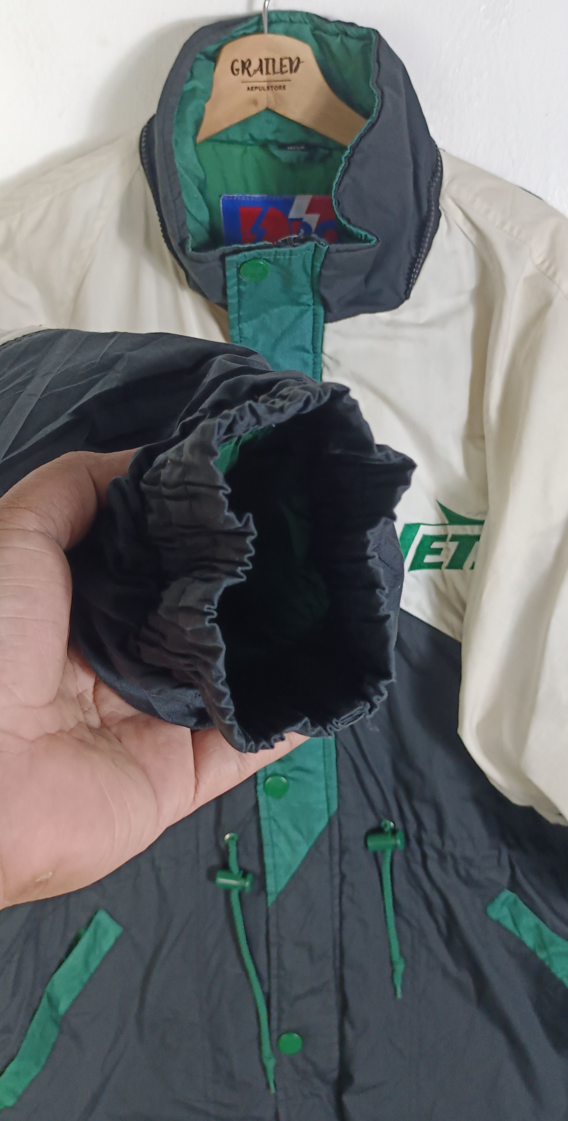 NFL Vintage 90🔥 New York Jets NFL Puffer Jacket Size US XXL / EU 58 / 5 - 13 Thumbnail