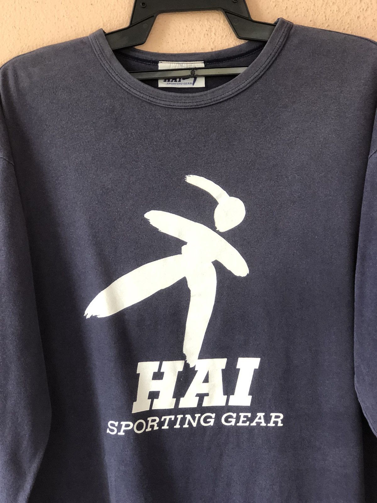 Hai Sporting Gear × Japanese Brand × Vintage Vitamin HAI Sporting Gear Big Logo Faded LS Shirt Size US L / EU 52-54 / 3 - 2 Thumbnail