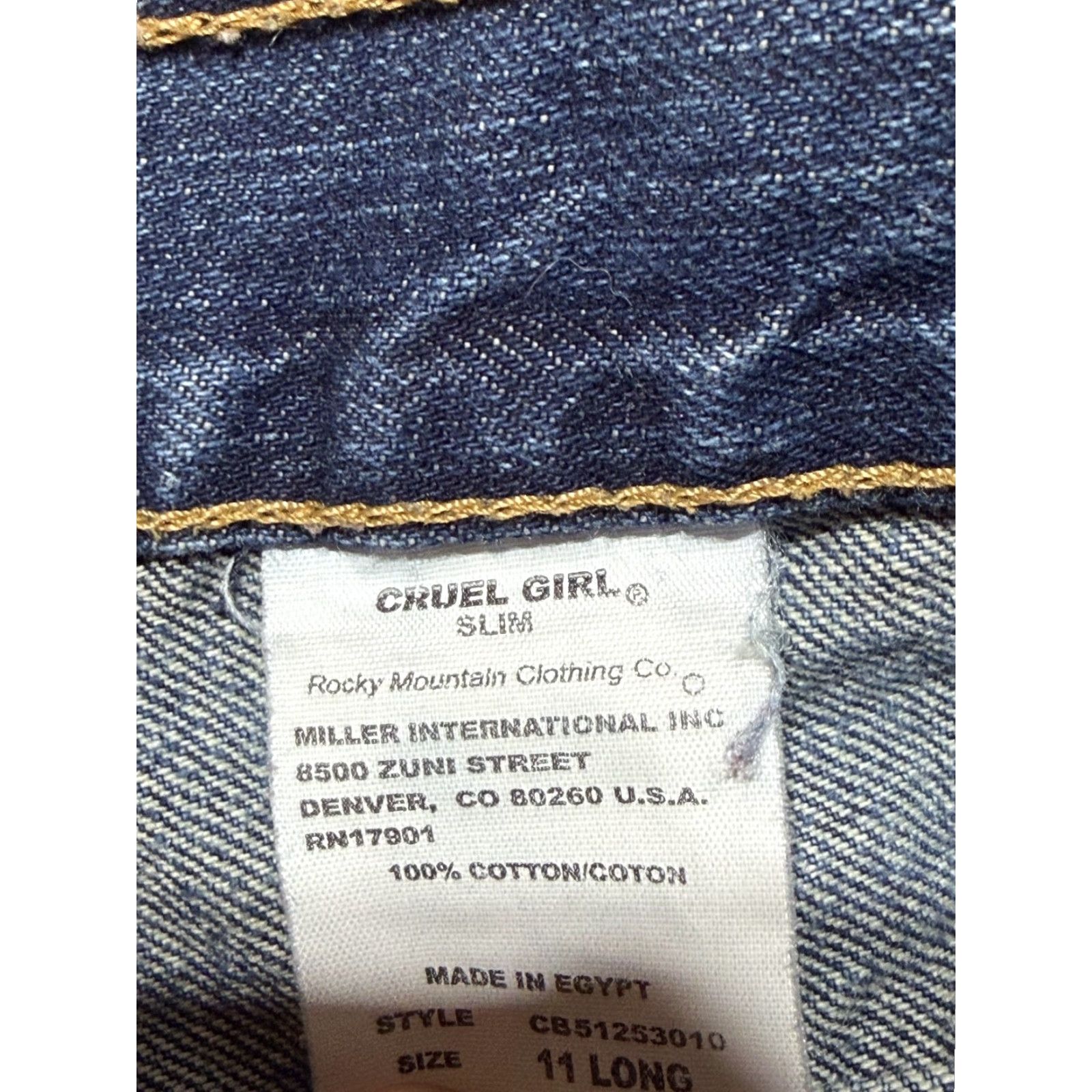 Vintage Vintage Cruel Girl Jeans Women's 11 LONG Blue Denim Slim Bootcut 32X34 Mid Size 32" / US 10 / IT 46 - 4 Thumbnail
