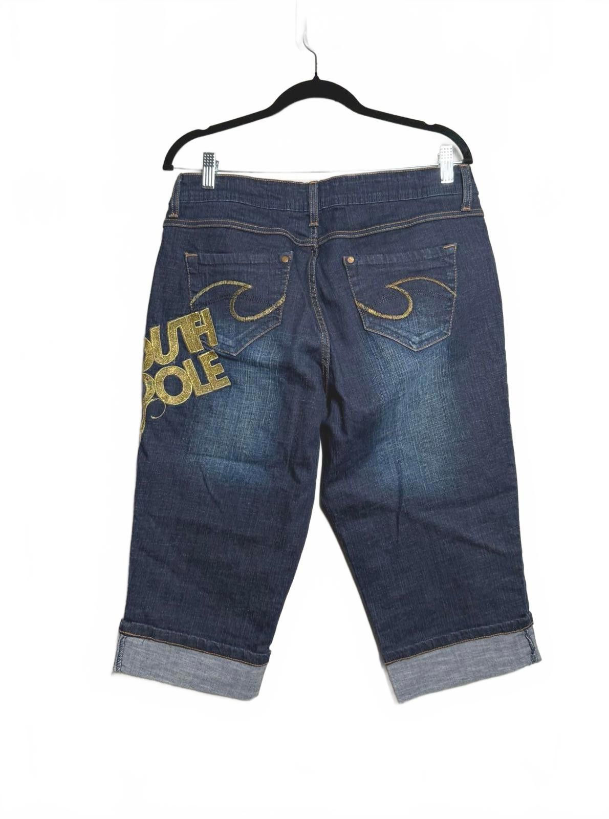 Designer Y2K SouthPole Denim Blue Capri Jeans Size 40" / US 18 - 2 Thumbnail