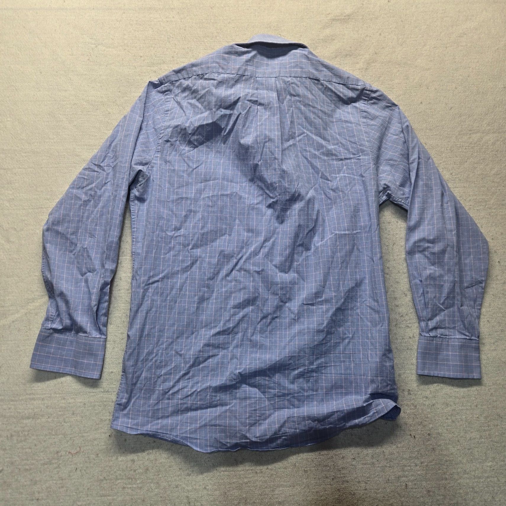 Chaps Chaps Shirt Men M Medium Plaid Blue Stretch Comfort Regular Fit Dress Shirt Size US M / EU 48-50 / 2 - 6 Thumbnail