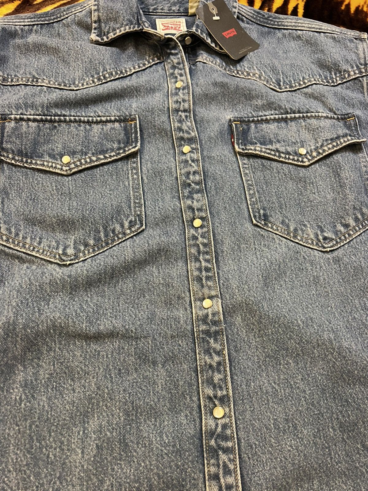 Levi's × Levi's Vintage Clothing New with Tags Levi Pearl Snap Denim Long Sleeve Size US L / EU 52-54 / 3 - 3 Thumbnail
