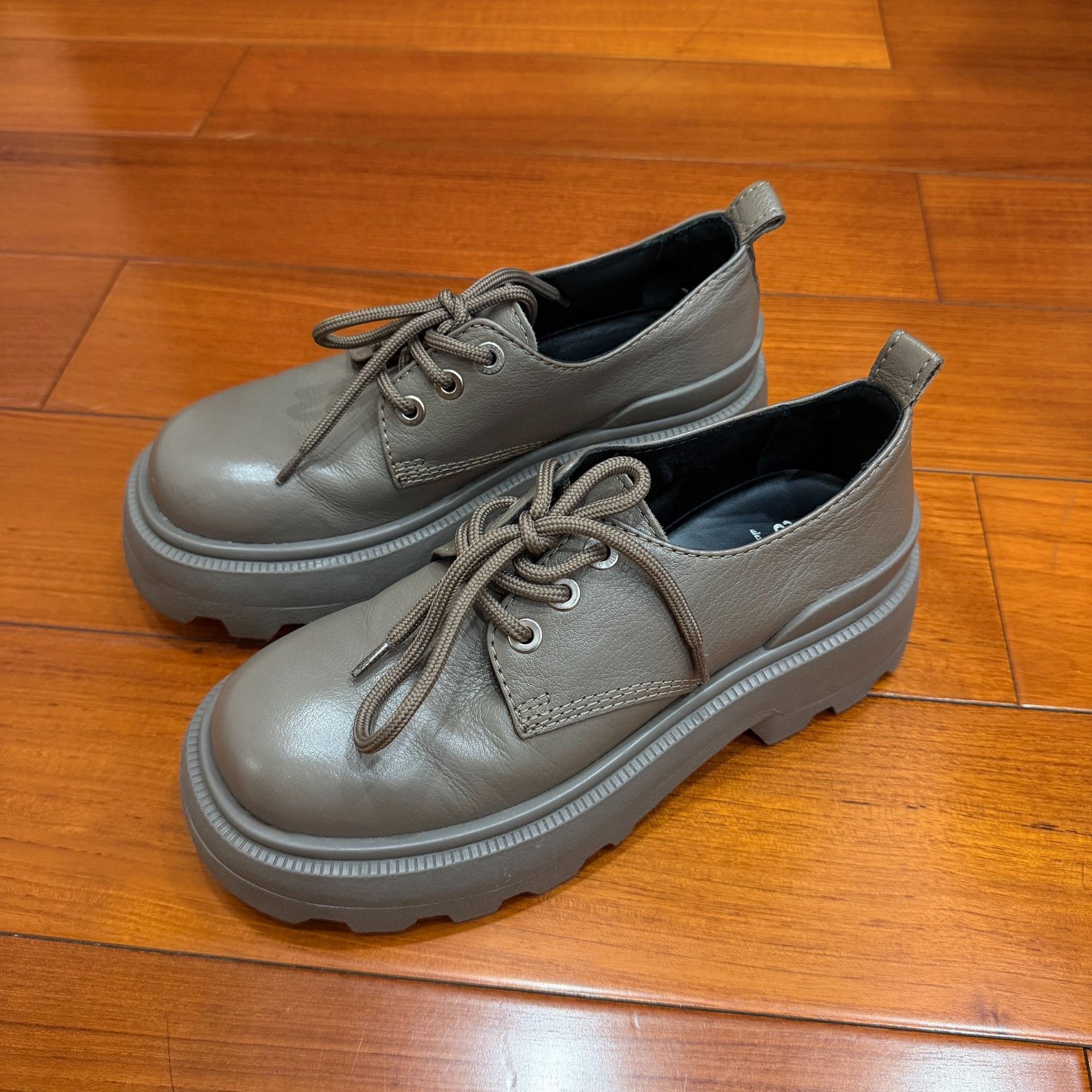 AMI AMI Leather Olive Green Platform Derby Shoes Size US 6 / EU 39 - 1 Thumbnail
