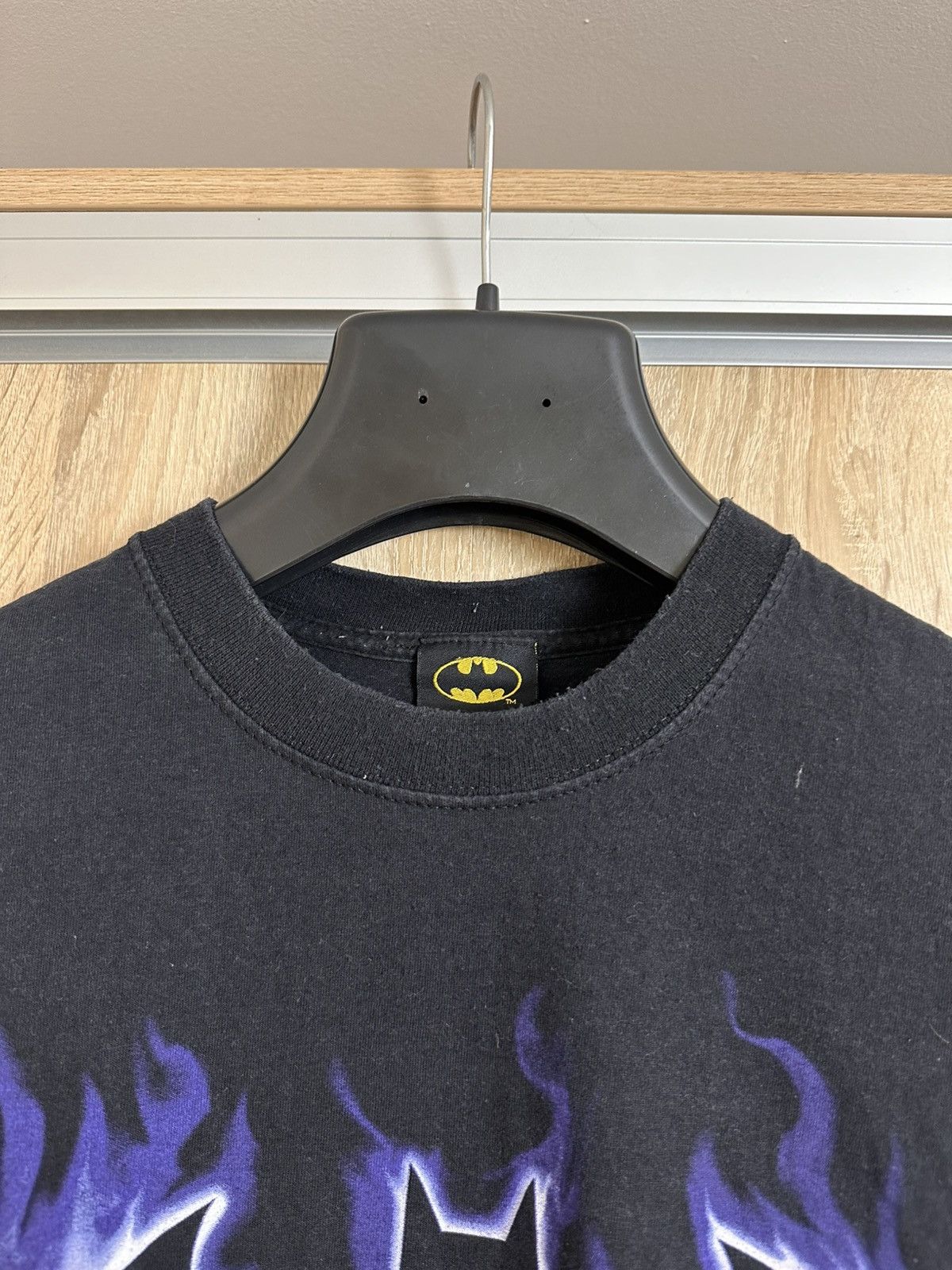 DC Comics 🔥 Batman Flame Logo T Shirt DC Vintage Comics Movie Dark Size US XL / EU 56 / 4 - 5 Thumbnail