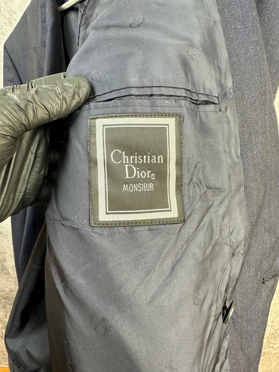 Christian Dior Monsieur Christian Dior Monsieur Double Breasted Striped Wool Suit Size 44S - 21 Thumbnail