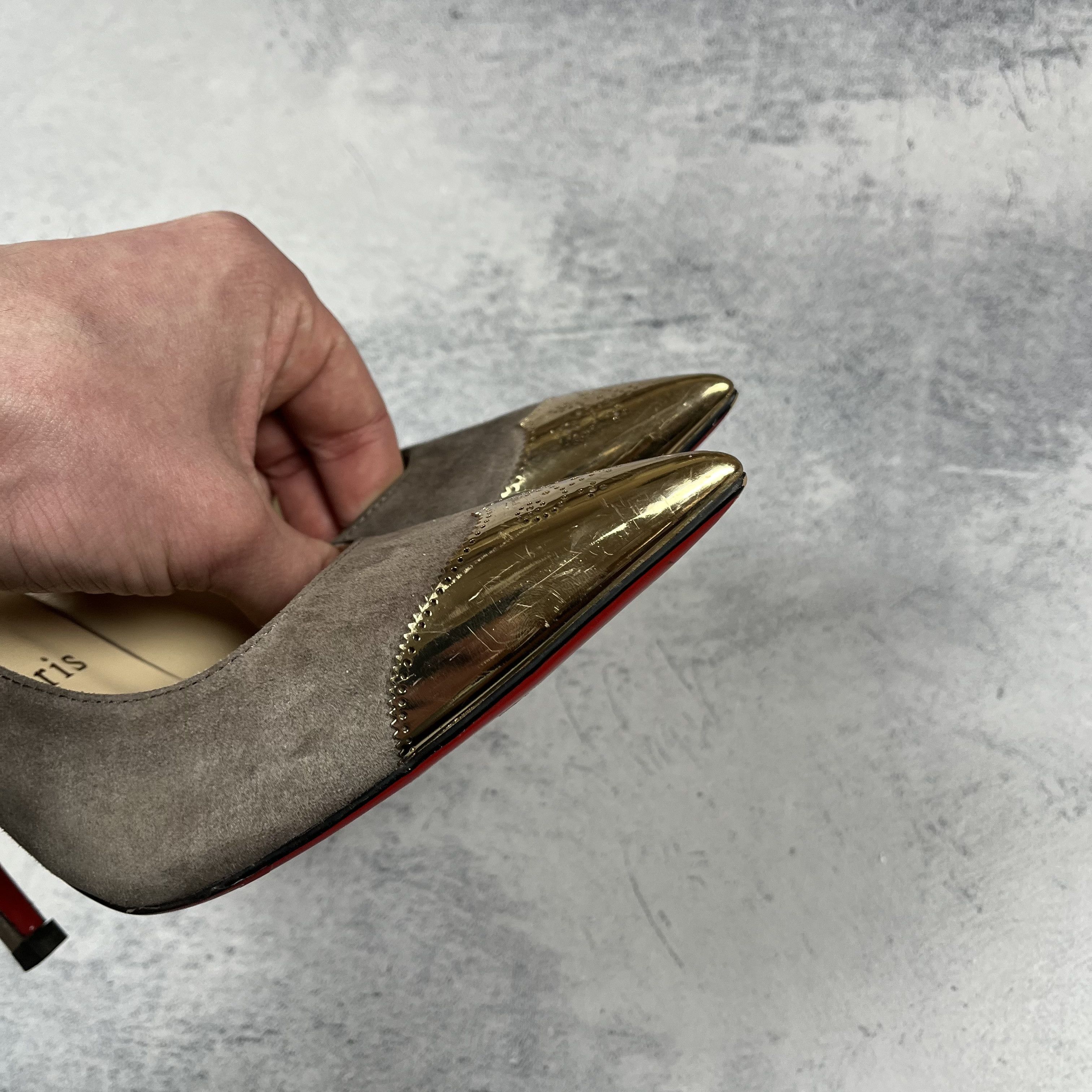 Christian Louboutin Christian Louboutin Suede Heels Size US 6.5 / IT 36.5 - 9 Thumbnail