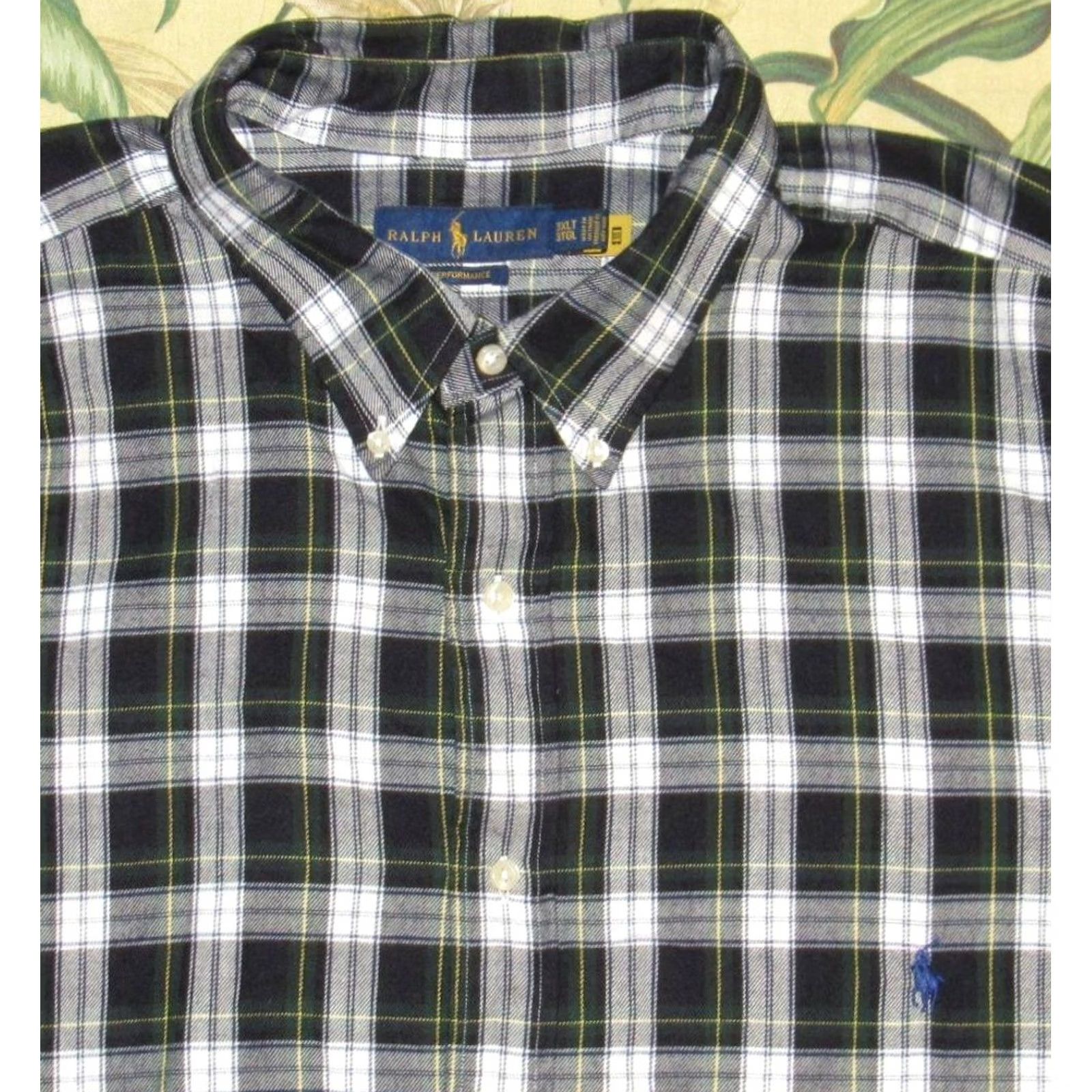 Ralph Lauren RALPH LAUREN Button-Up Shirt 3XLT Long Sleeve Plaid Green Blue (Men) Size US XXL / EU 58 / 5 - 2 Thumbnail